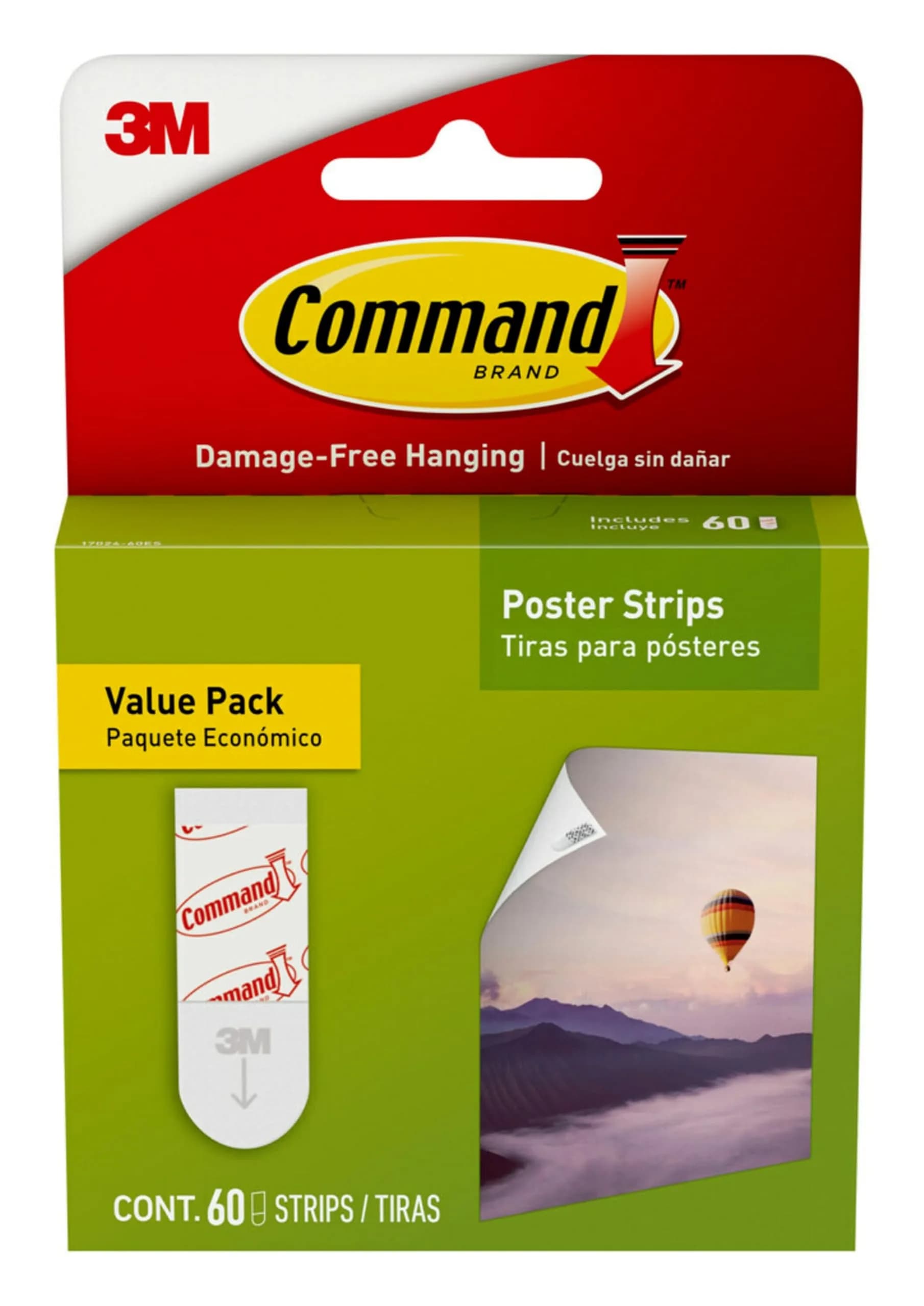 Command Poster Strips 60 Strips | Damage-Free Hanging for Walls and Surfaces