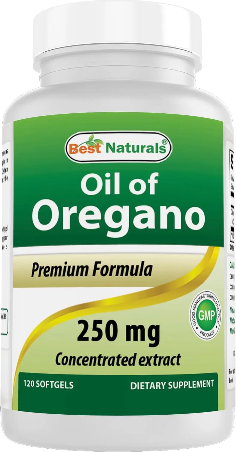 Best Naturals Oregano Oil 250 Mg Softgels 120Count | Supports Immune & Digestive Health