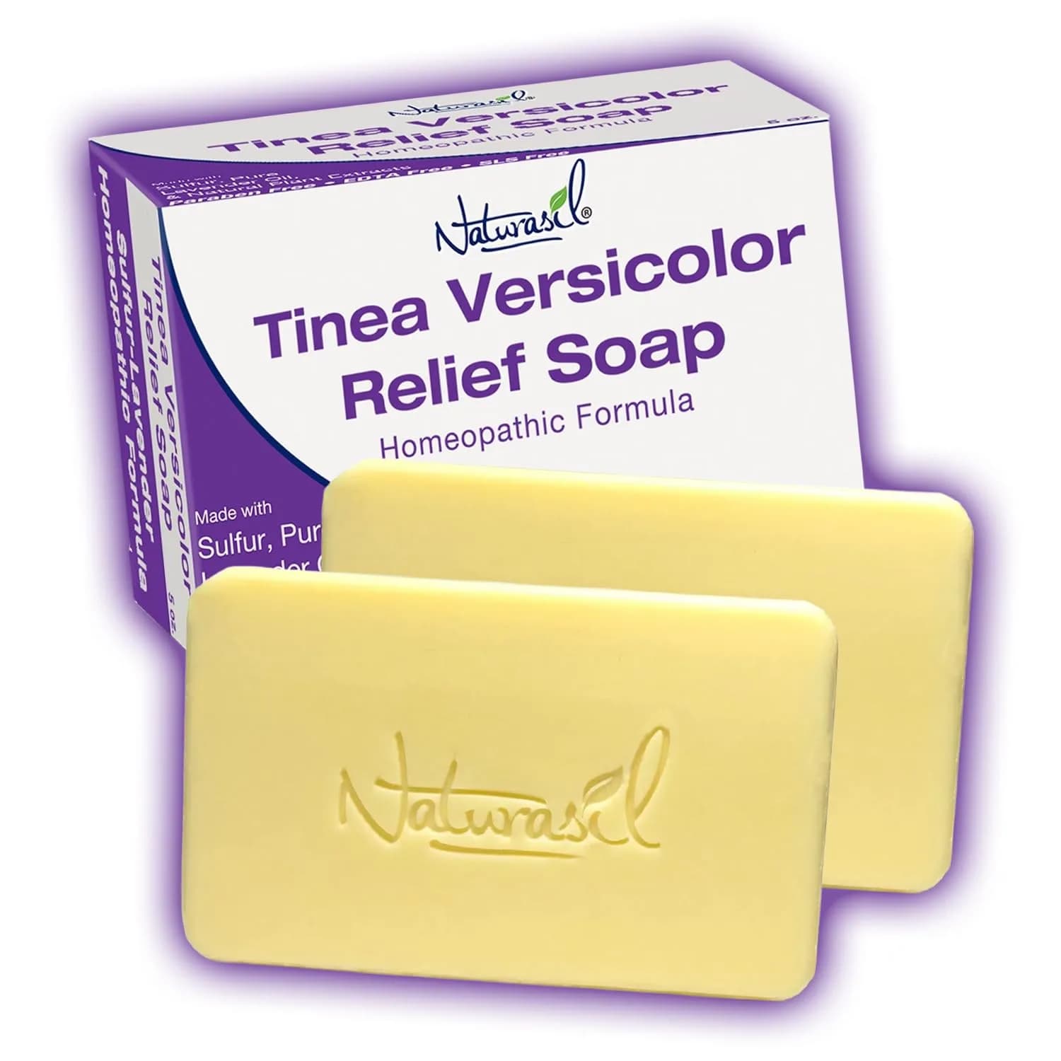 Naturasil Tinea Versicolor Treatment Sulfur Soap 2 Pack | Natural Antifungal Relief for Skin Discoloration