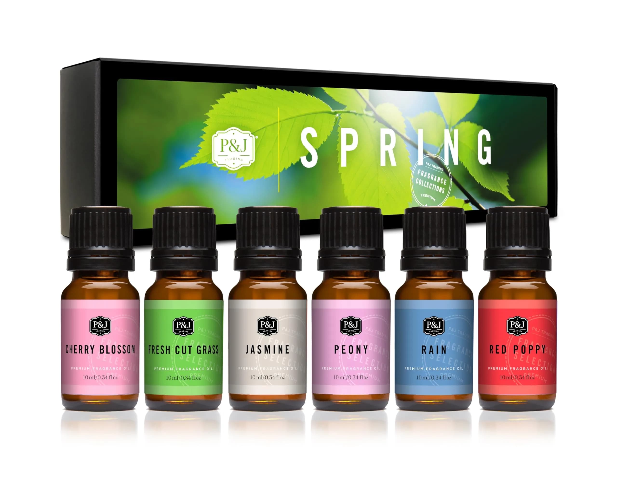 P&J Trading Fragrance Oils for Diffusers & Candle Making, 6 x 10ml Bottles | USA Imported Aromas - main product image