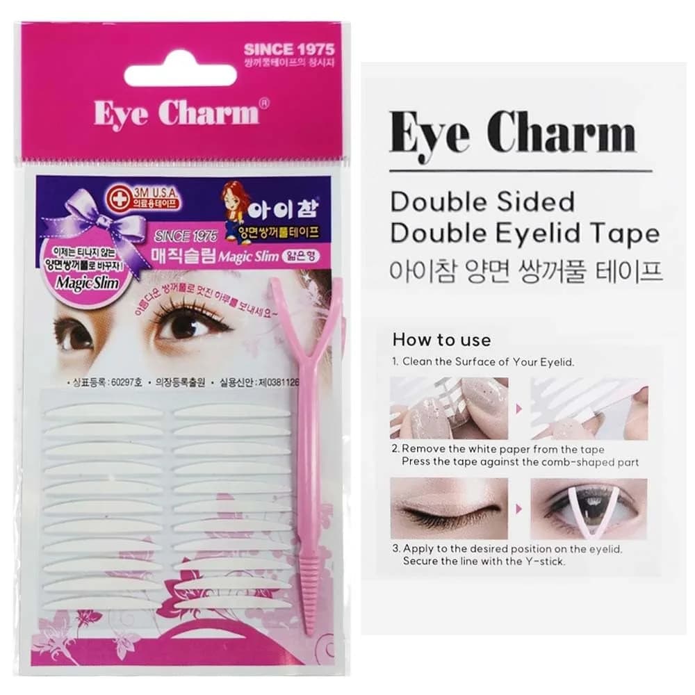 Eye Charm Magic Slim Double Eyelid Tape 176 Count | Invisible Strips for Hooded Monolid Correction - main product image