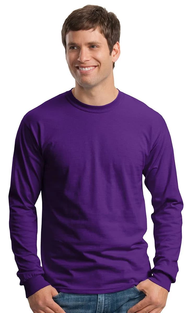 Gildan Ultra Cotton Long Sleeve T-Shirt 20F Purple XL | Classic Comfort & Durability - main product image