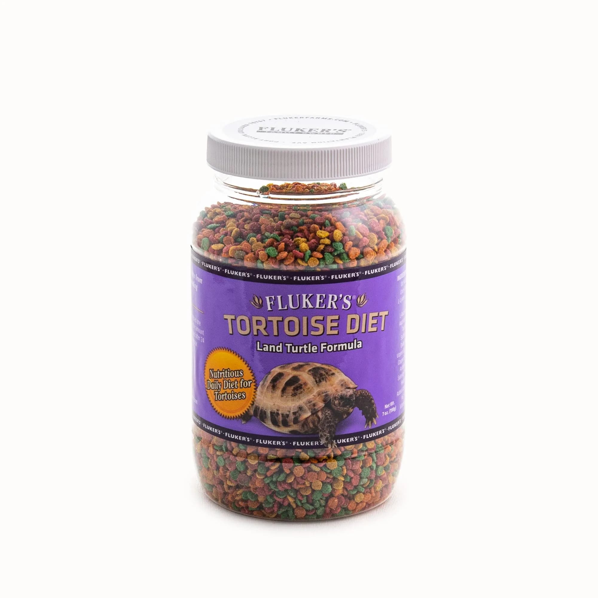 Fluker's Premium Tortoise Diet Small Pellet Food 198 g (7 oz) | Balanced Nutrition for All Tortoises & Box Turtles - main product image