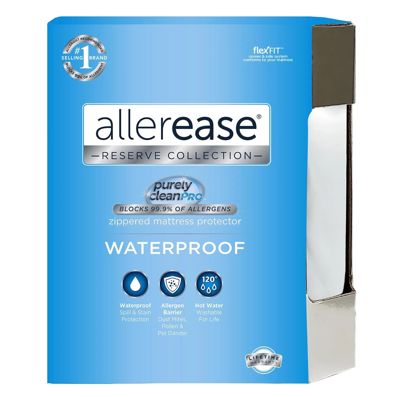 Aller-Ease Waterproof Allergy Defense Zippered Mattress Protector Twin 77.5 x 39 x 10 inches (196 x 99 x 25 cm) | Blocks Dust Mites, Pollen, Pet Dander