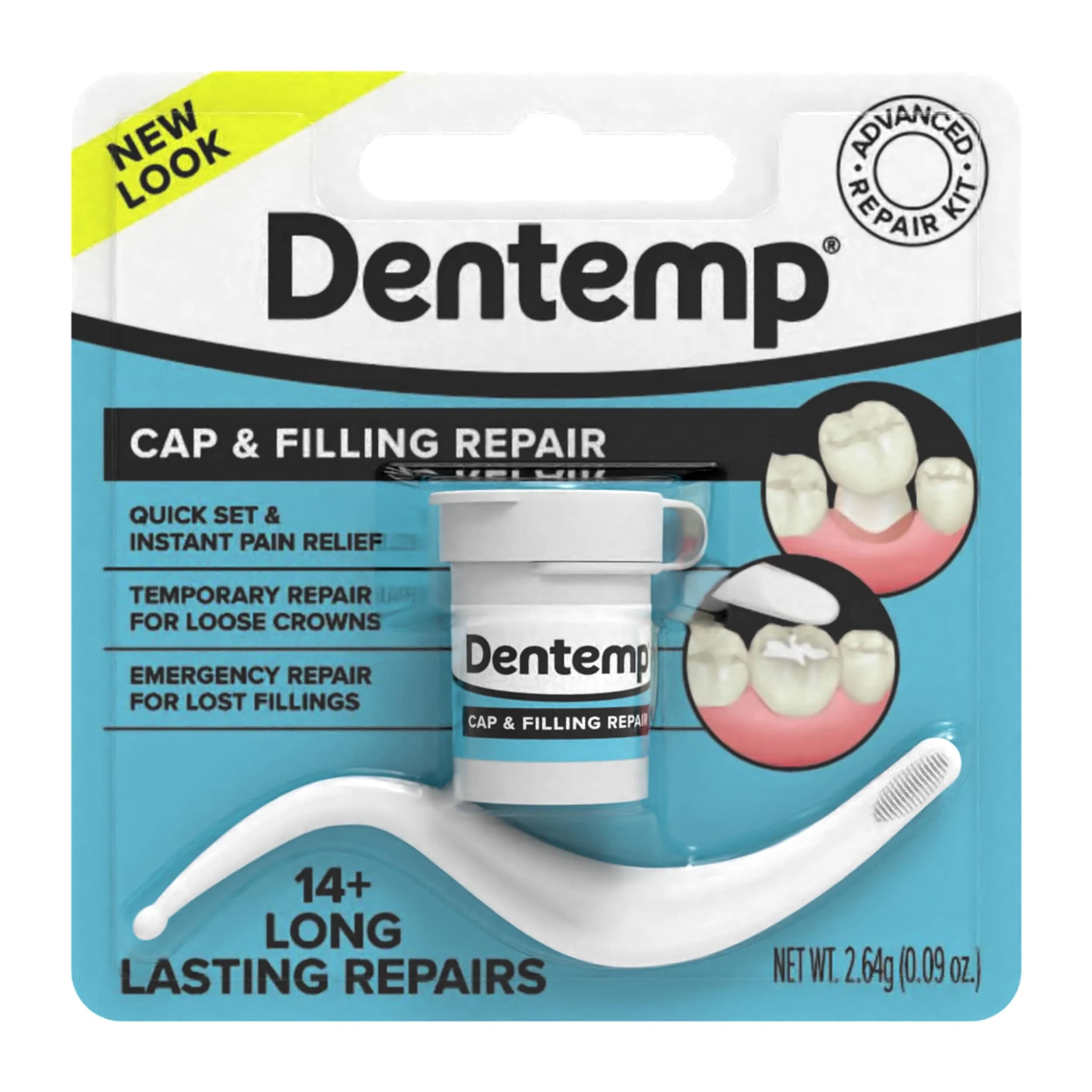 Dentemp Maximum Strength Dental Repair Kit 2.2G | Instant Pain Relief & Crowns Fix - main product image