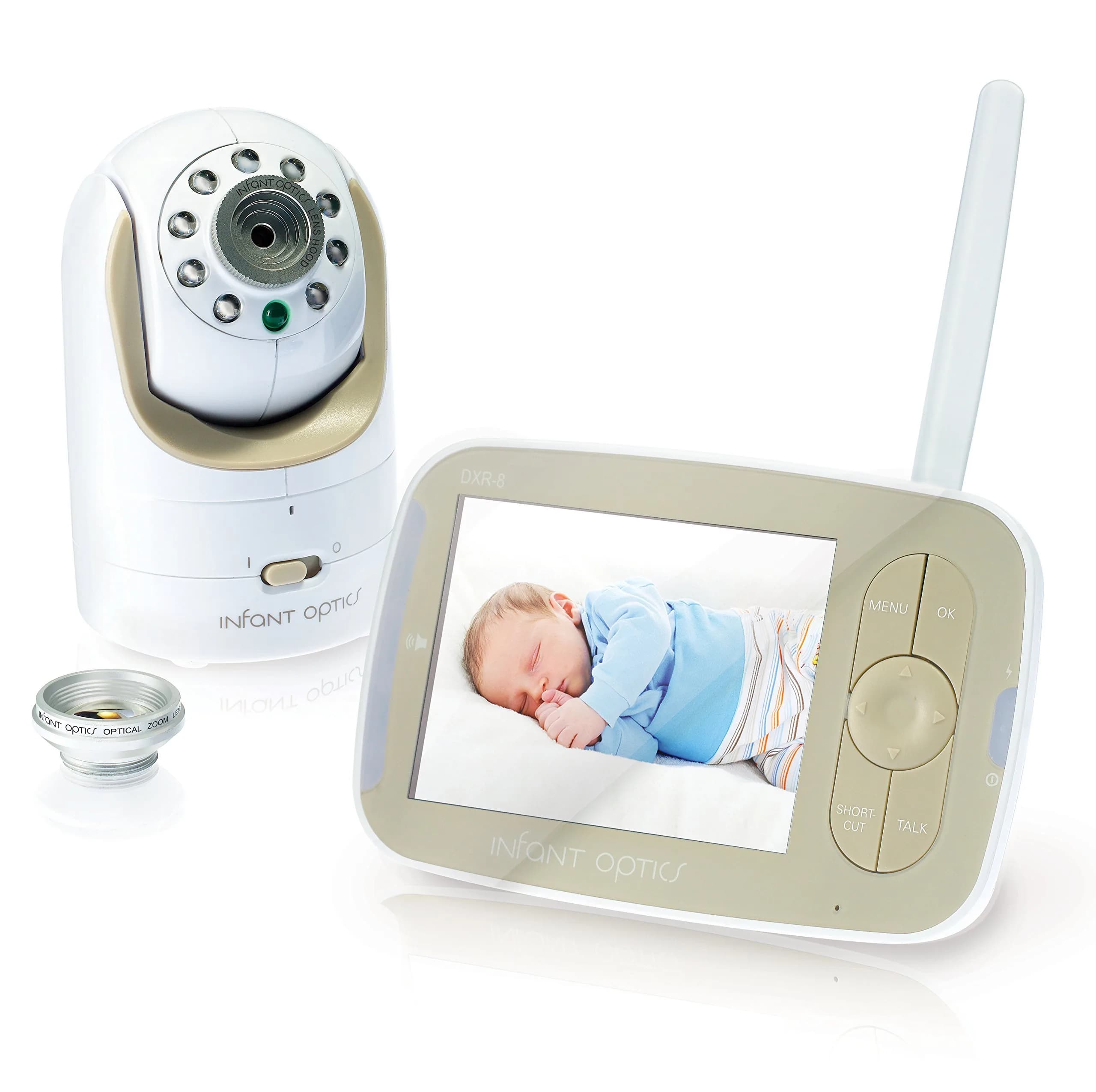 Infant Optics DXR-8 Video Baby Monitor with Interchangeable Lenses, Pan Tilt Zoom, Night Vision, and Two-Way Talk - main product image