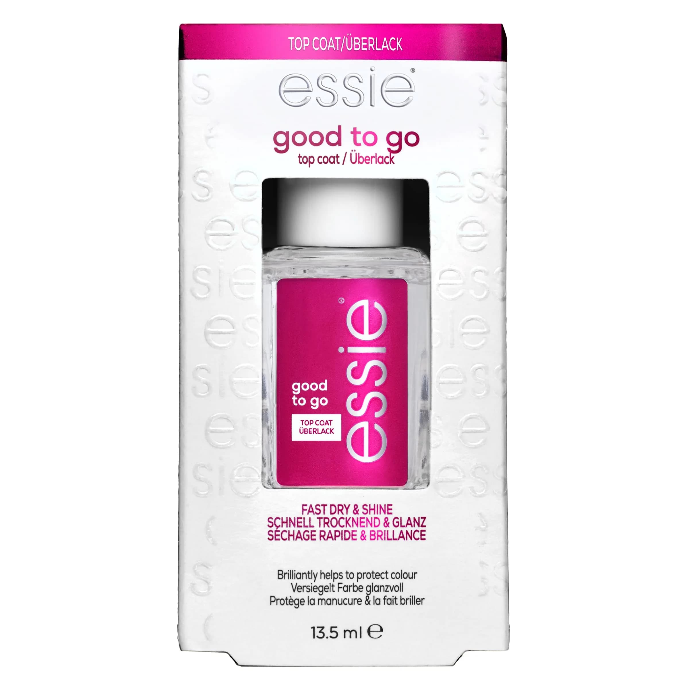 essie Good to Go Top Coat Fast Dry Shine Nail Polish 13ml (0.46 Fl Oz) | Salon-Quality Finish