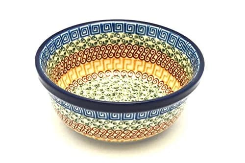 Polish Pottery Bowl - Salad - Autumn | Handmade Polish Stoneware, Microwave & Oven Safe - main product image
