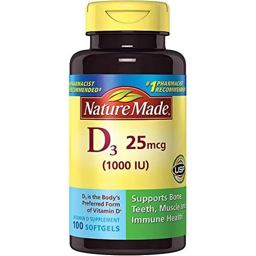 Nature Made Vitamin D3 1000 IU Softgels (300 Count) | Supports Bone, Immune & Muscle Health - main product image