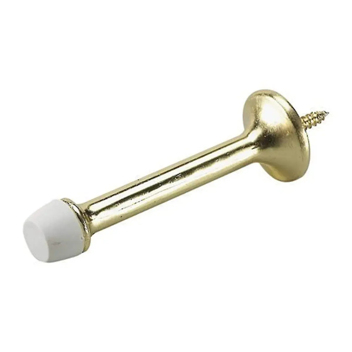 Richelieu 3-in Brass Rigid Door Stop | Wall & Door Protection with Brass Finish