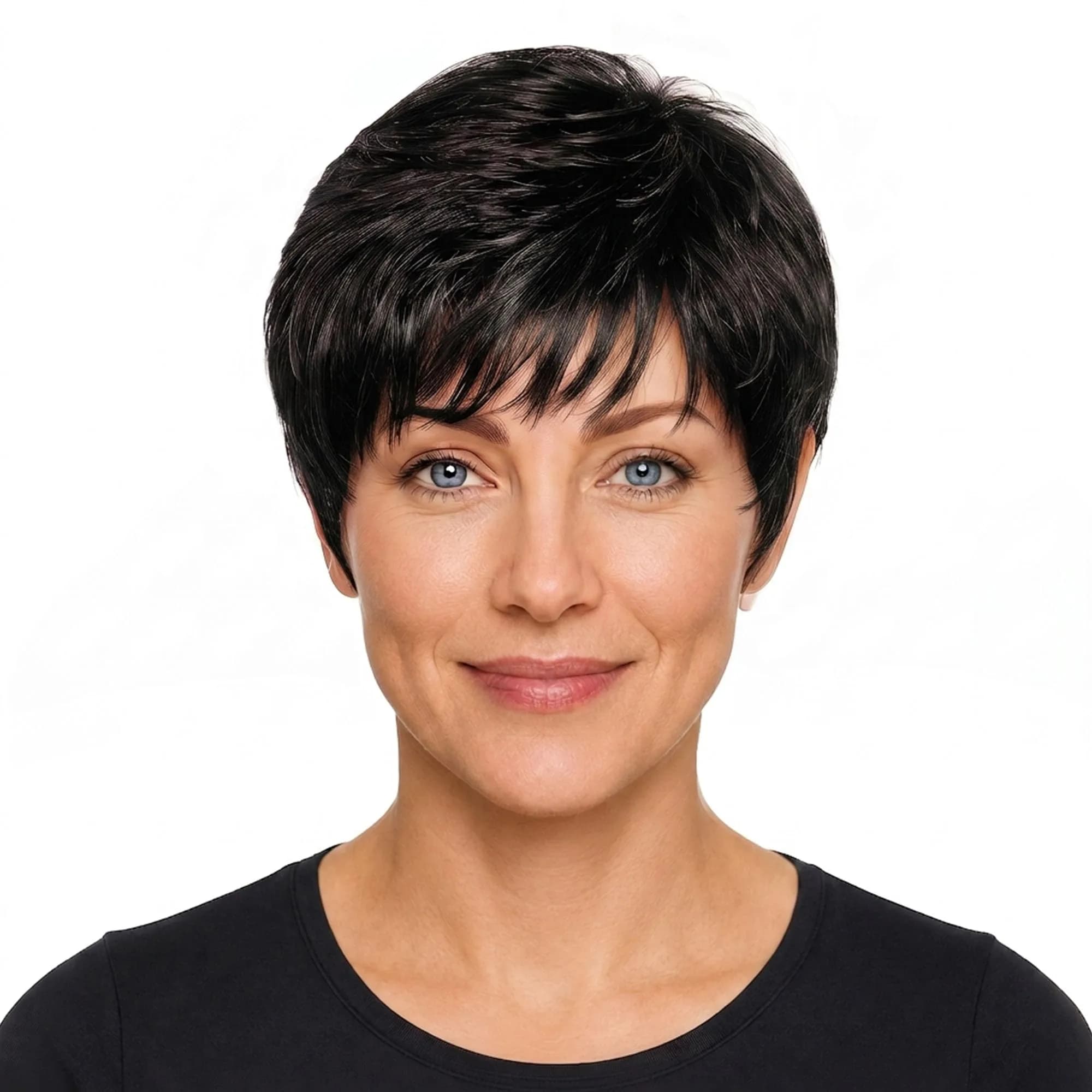 Hair u wear Pixie Cut Short Black Wig, WINNER | Lightweight, Synthetic Fiber, Adjustable Fit
