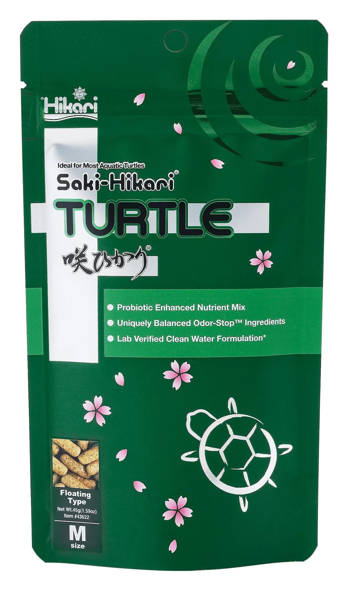Hikari Turtle Probiotic-Enhanced Floating Sticks 45g | Supports Water Quality & Odor Control - main product image
