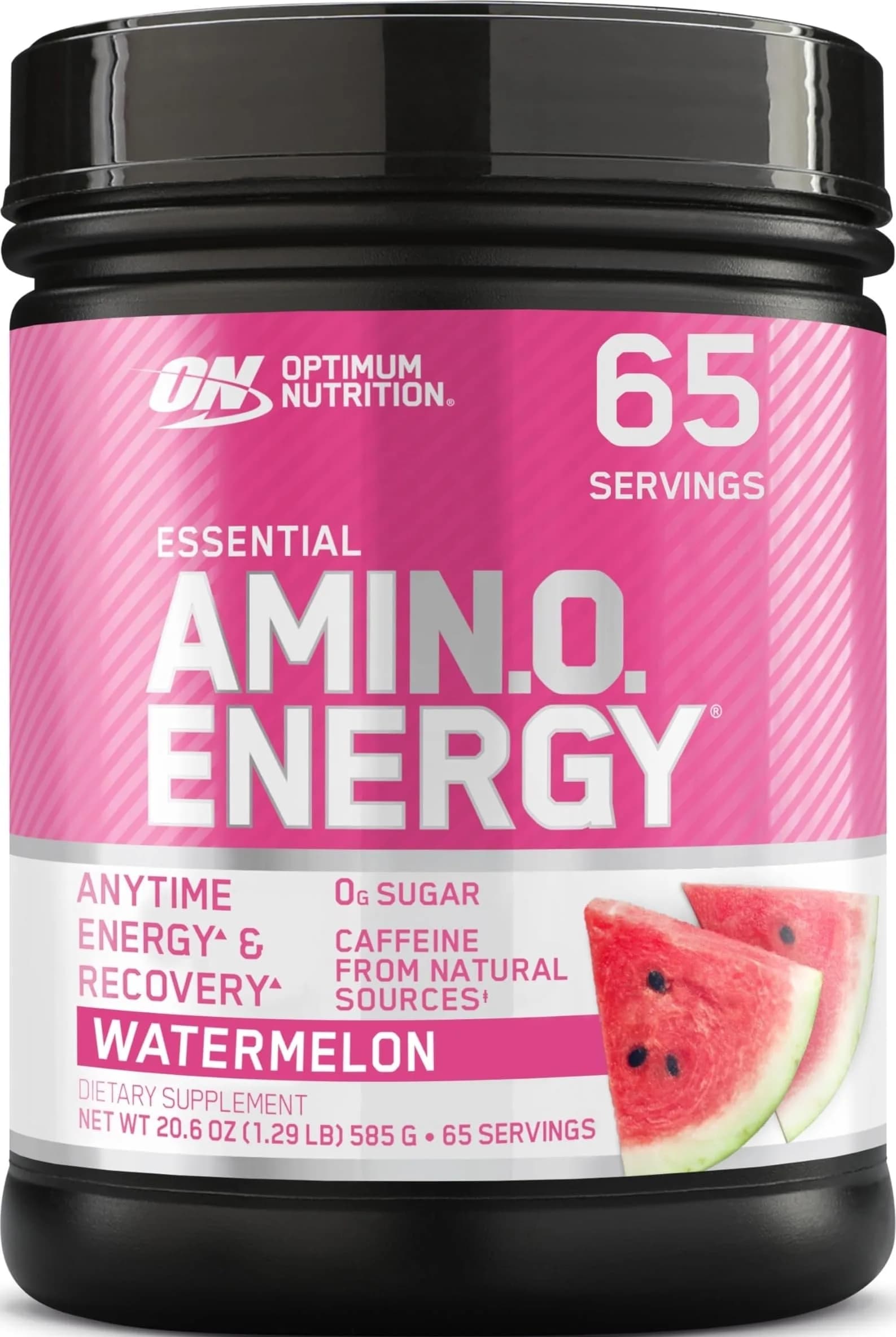Optimum Nutrition Amino Energy Pre Workout Watermelon 20.6 oz (584 g) | Keto Friendly Energy & Focus - main product image