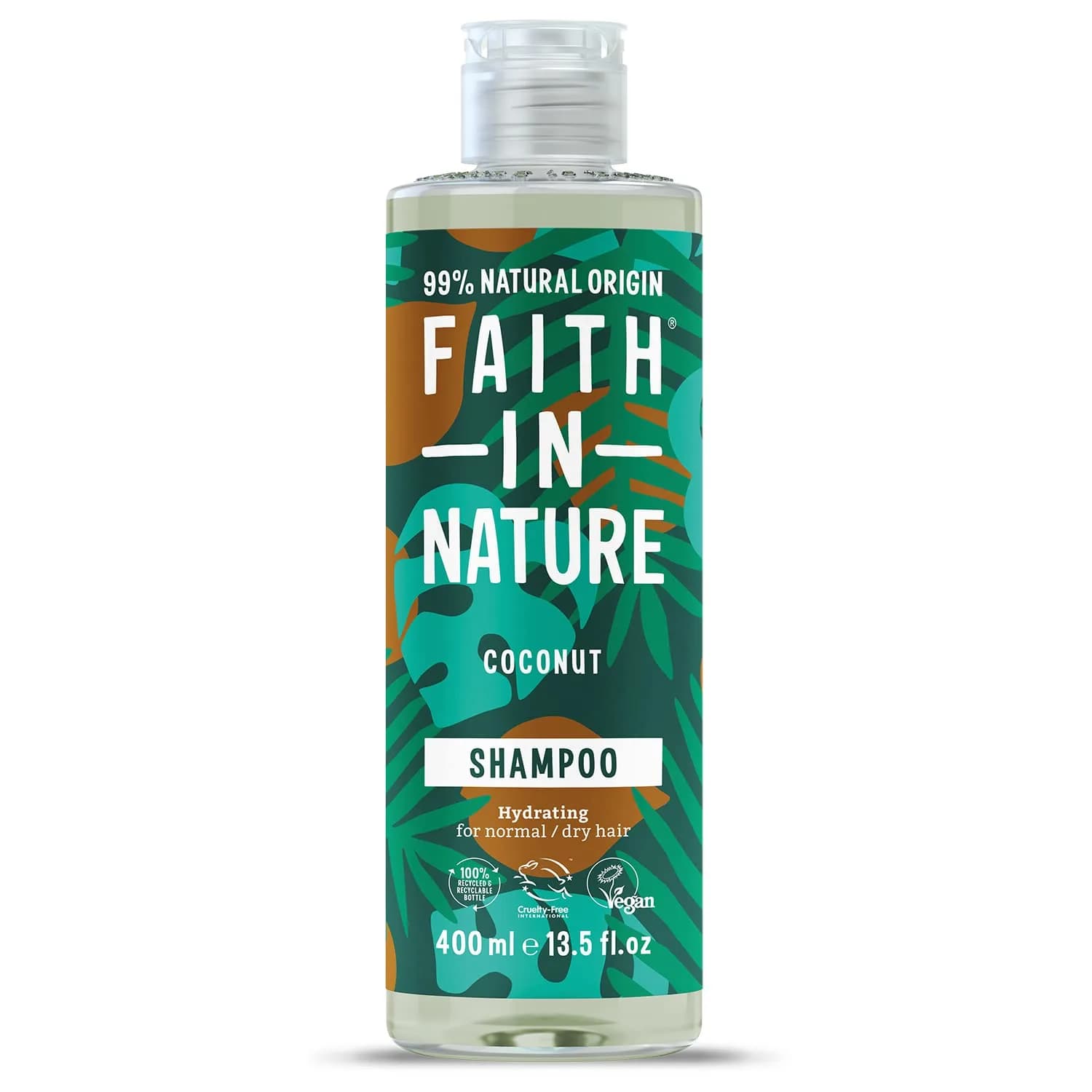 Faith In Nature Coconut Shampoo For Normal To Dry Hair 400ml (13.5 Fl Oz) | Nourishing & Hydrating