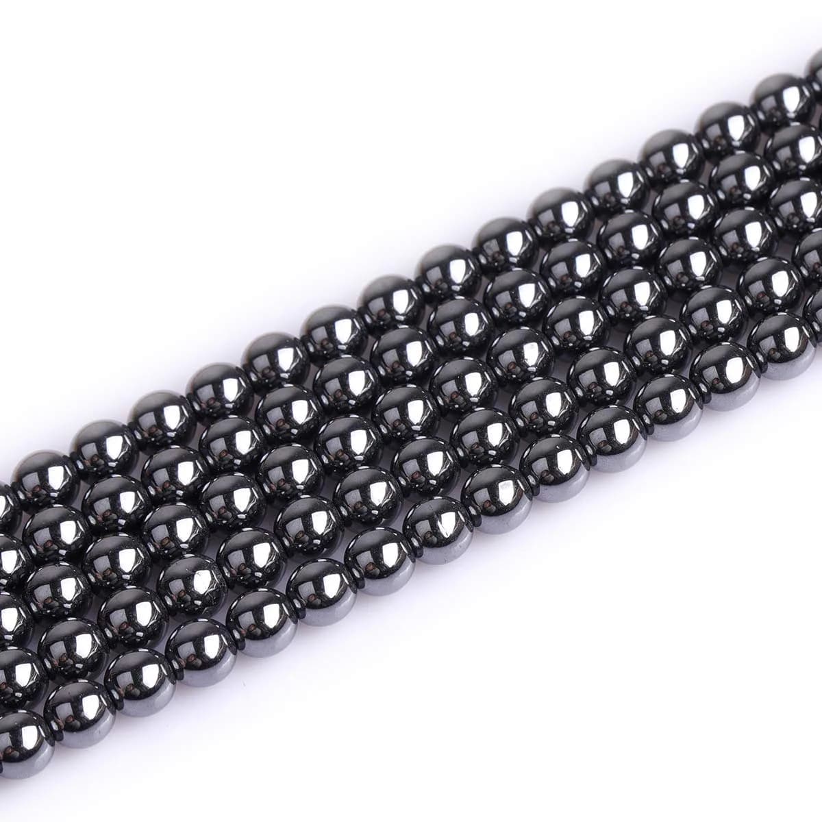 GEM-INSIDE Natural Black Hematite Gemstone Beads 6mm Round for Jewelry Making | Authentic USA Import - main product image