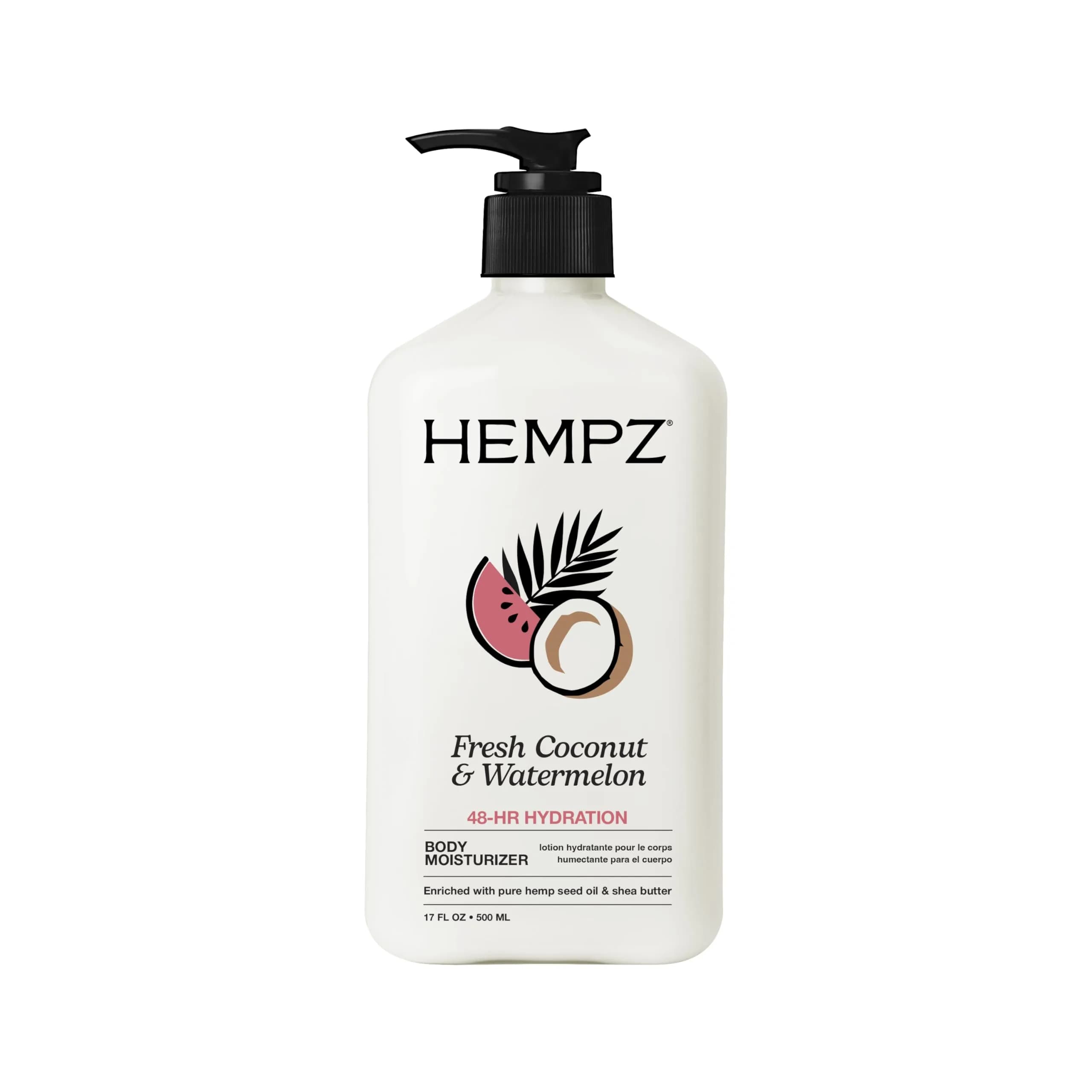 Hempz Fresh Coconut & Watermelon Daily Moisturizing Cream 500ml (17 Fl Oz) | Hydrating Body Lotion with Shea Butter - main product image