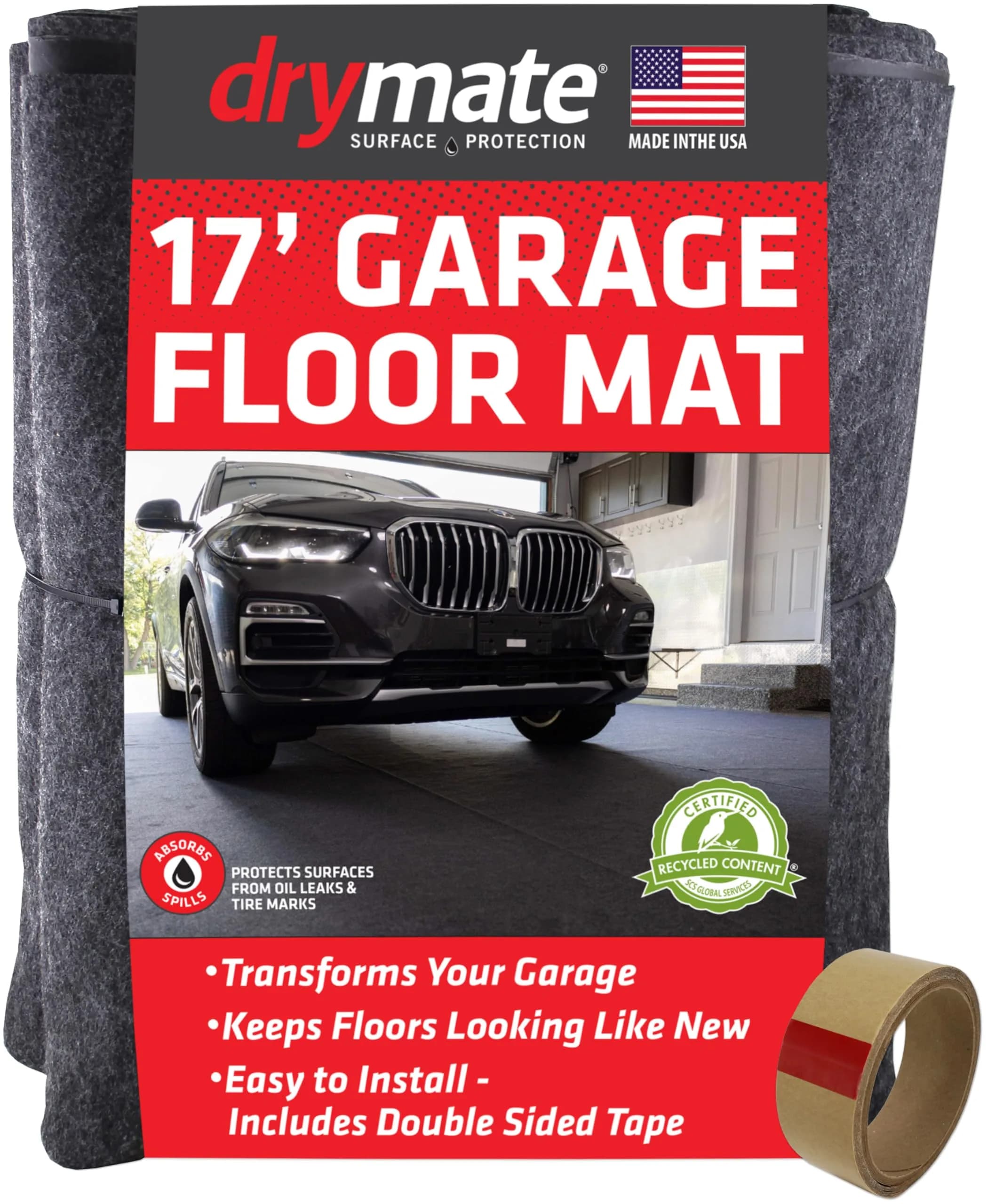 Drymate Max Garage Floor Mat 2.27 kg (5 lb) | Absorbent, Waterproof, Durable Charcoal Mat - main product image