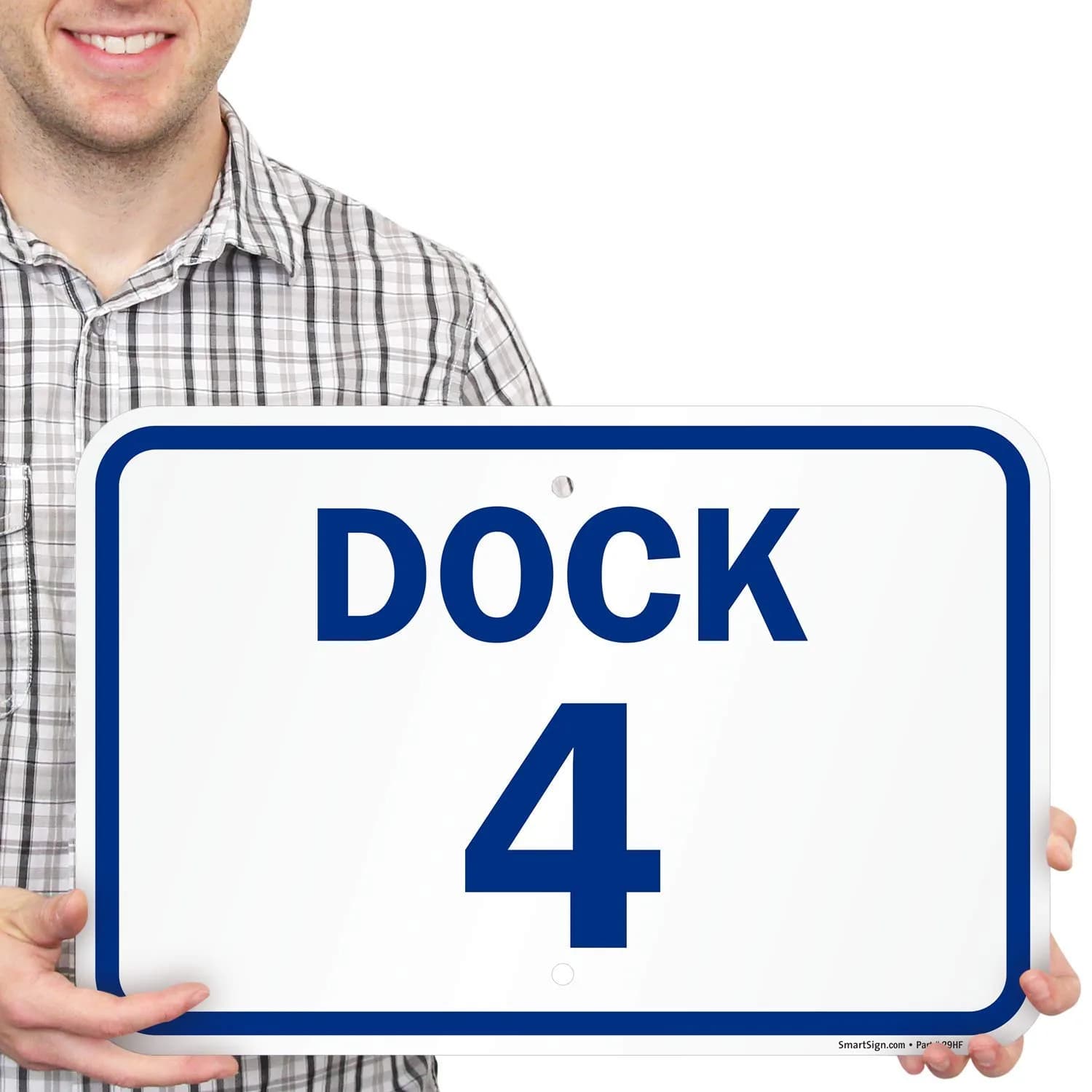 SmartSign Dock 4 Metal Sign 12 x 18 inch (30.5 x 45.7 cm) | Rustproof Aluminum with Lamination - main product image