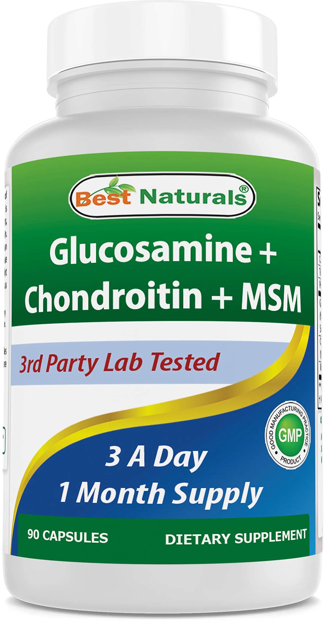 Best Naturals Glucosamine Chondroitin MSM Supplements 2600 mg | Supports Joint & Cartilage Health