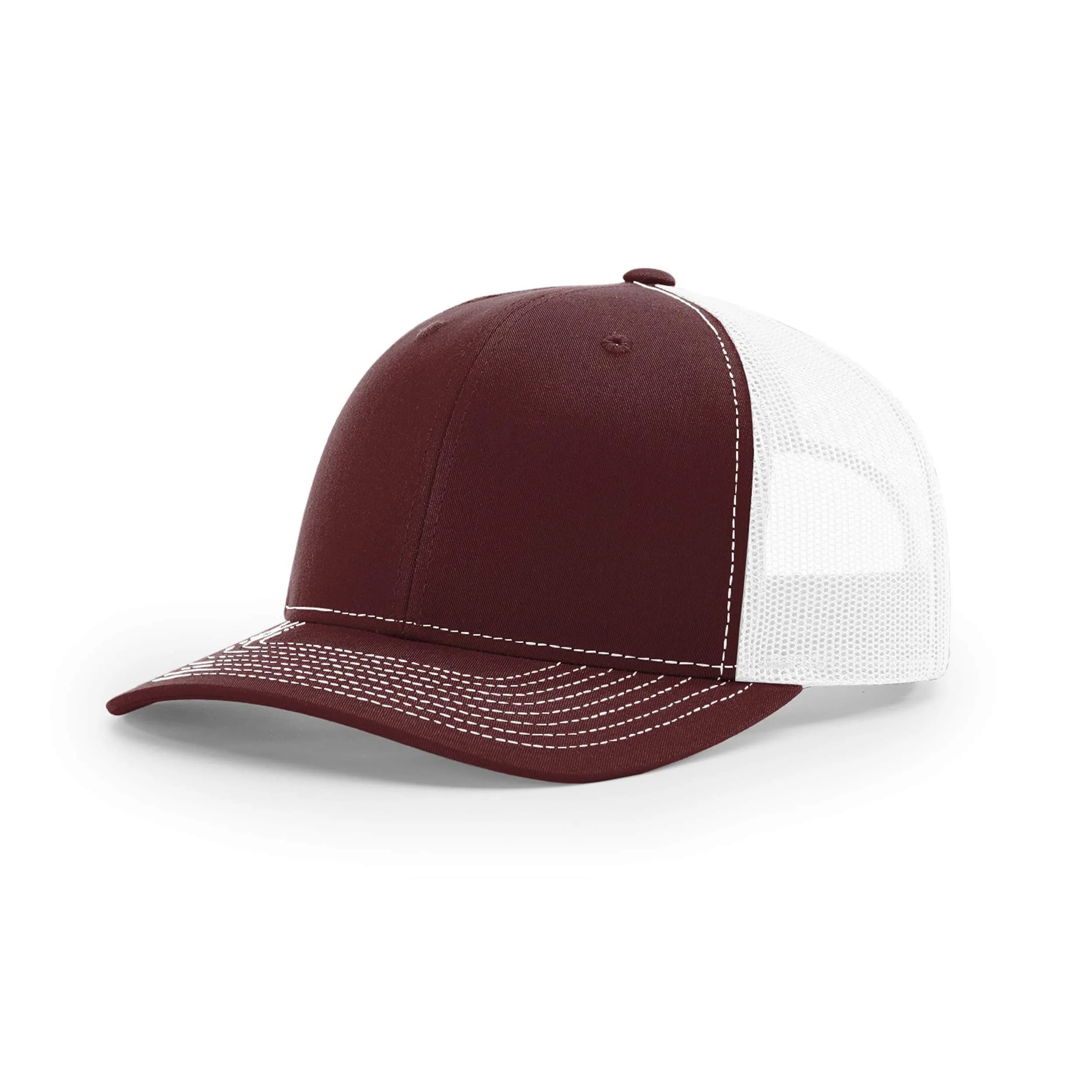 Richardson Unisex 112 Trucker Baseball Cap, Split Maroon/White, One Size - main product image