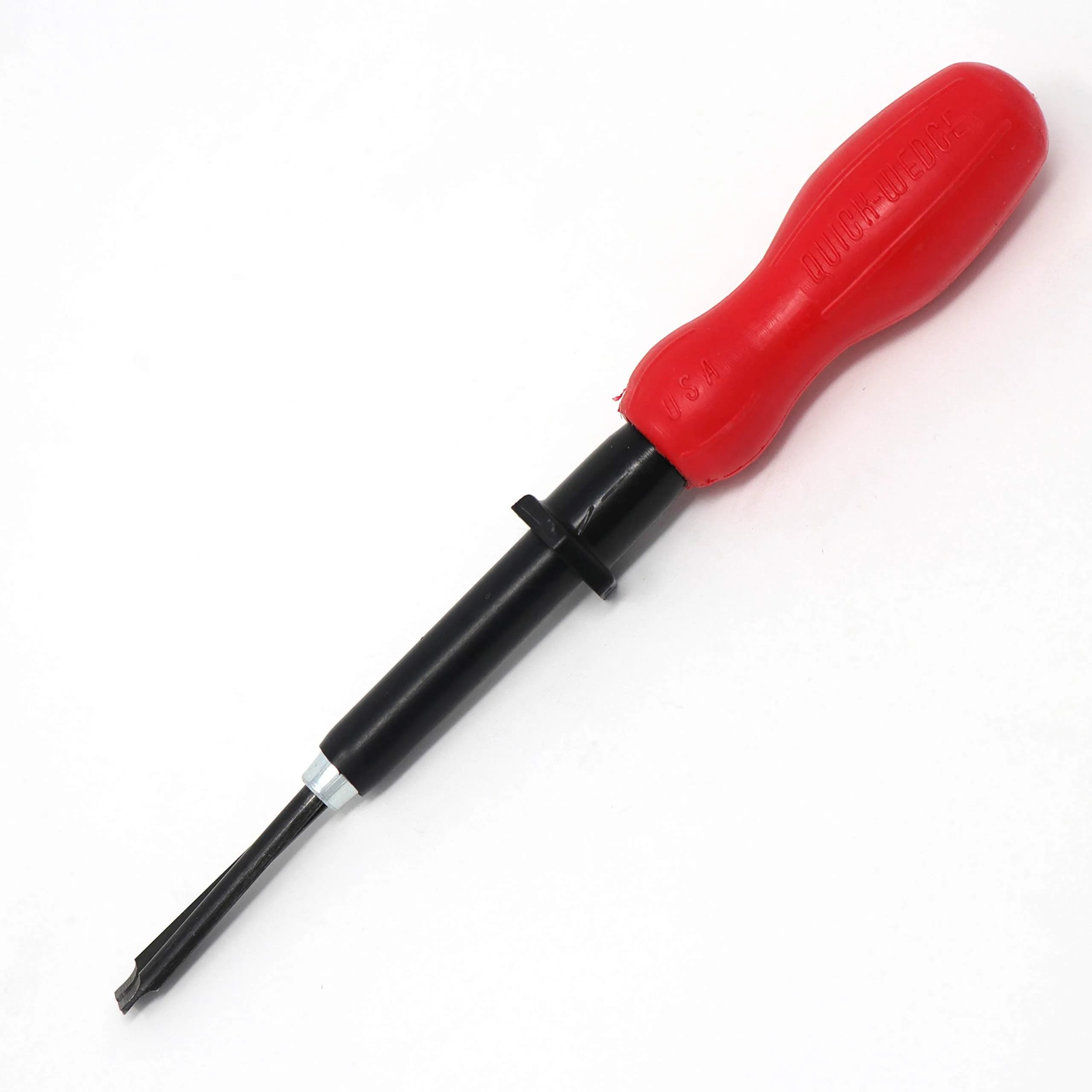 Quick-Wedge 1253E Insulated Flathead Screwdriver 0.375" (9.5mm) | Holds Small Screws for Secure Installation - main product image