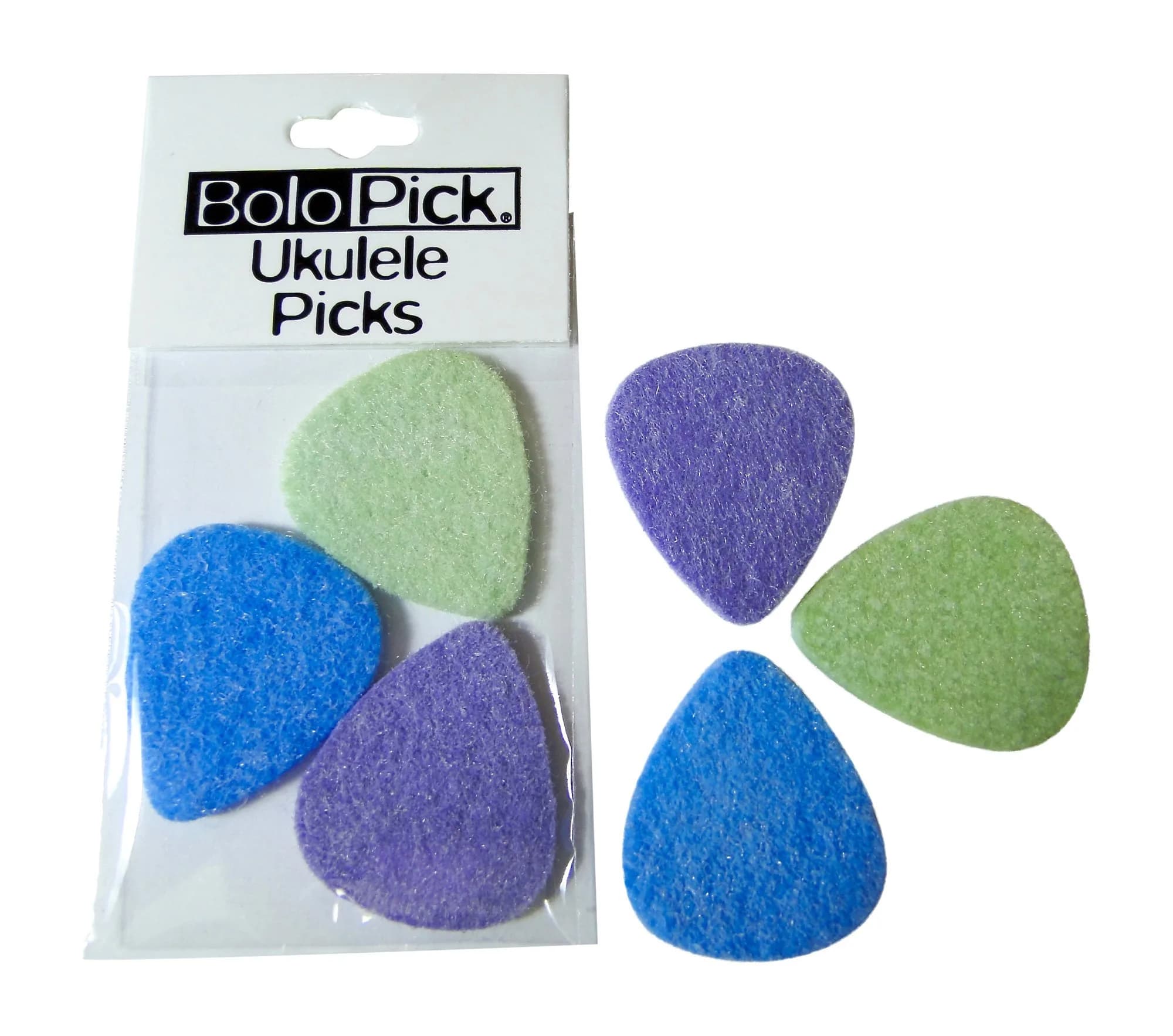 BoloPick Felt Ukulele Picks 3mm Thick (6-Pack) | Soft Strum & Precise Picking - main product image