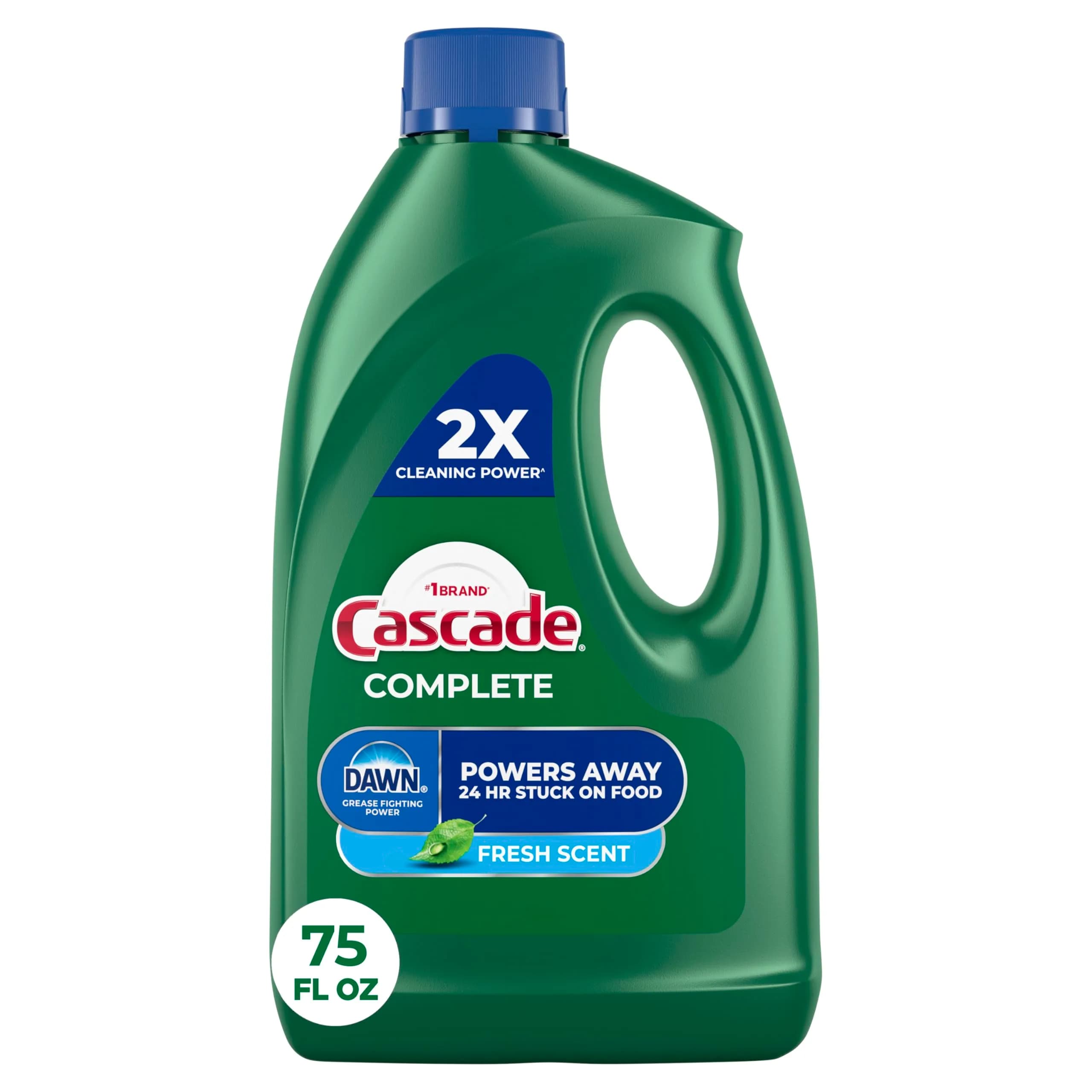 Cascade Complete Dishwasher Detergent Liquid Gel, Fresh Scent, 75 fl oz (2218 ml) | Skip Pre-Washing Dishes - main product image