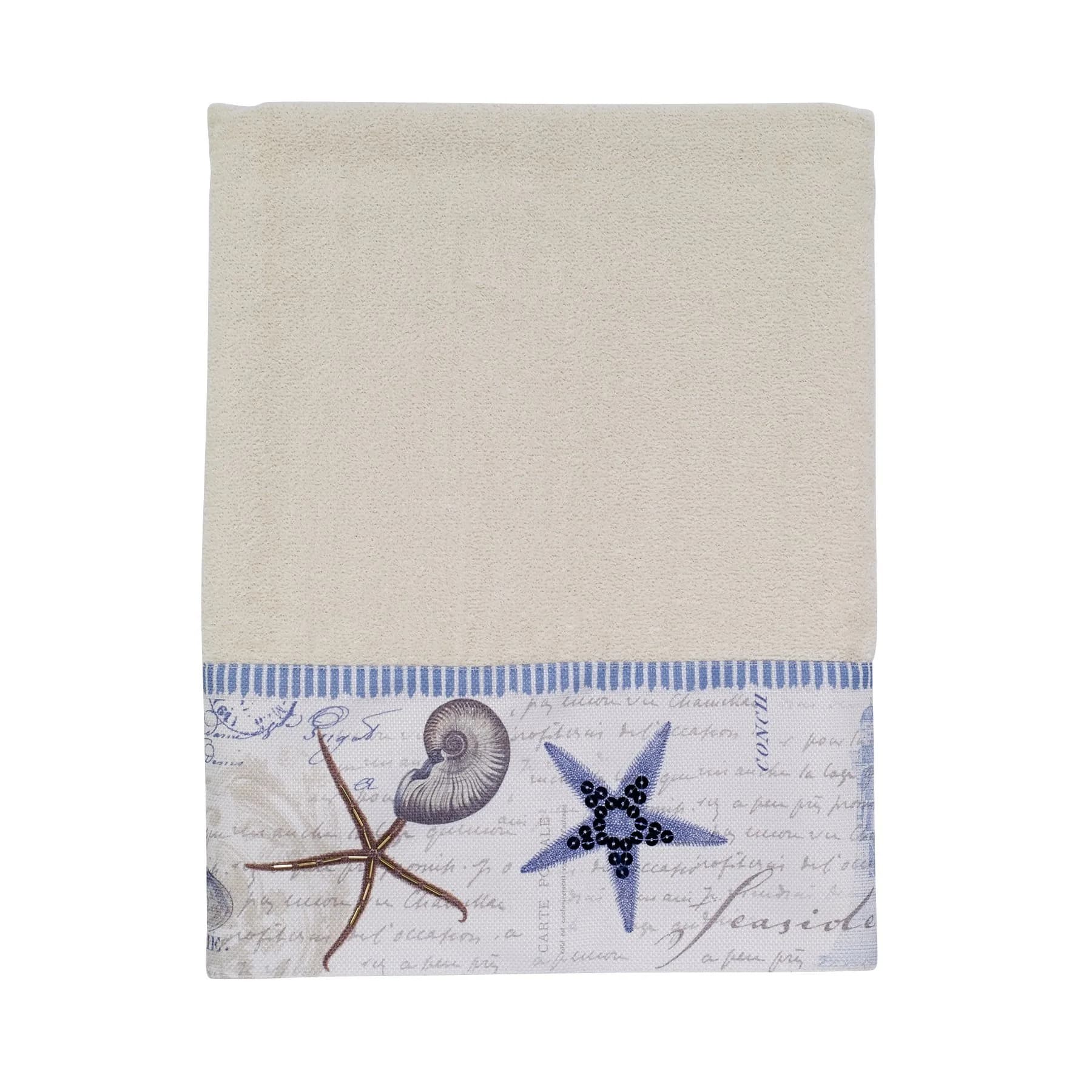 Avanti Linens Bath Towel, 100% Cotton, Soft & Absorbent, Blue & White Stripe, 27x50 in | Tropical & Tropical-Inspired