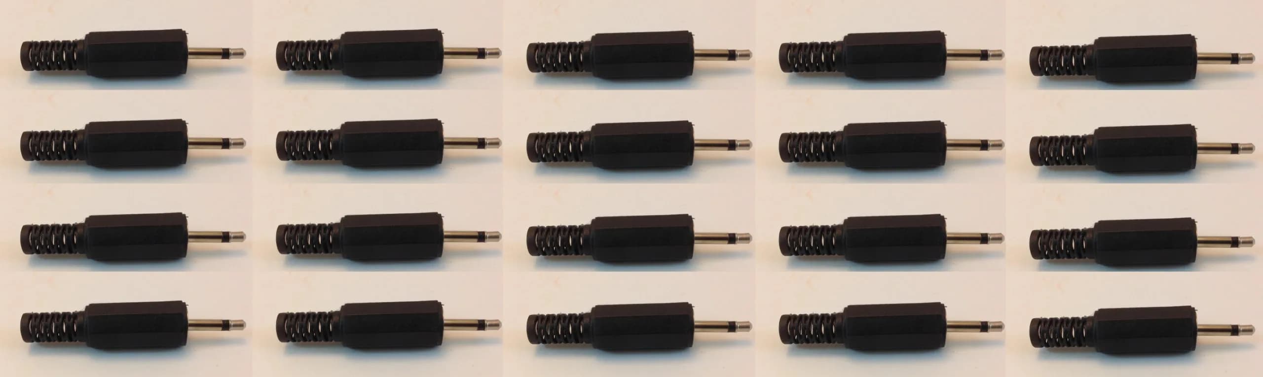 CES 2.5mm Mono SUB-MINI Plug Handle Plastic Grip with Strain Relief (20 Pack) | Compact Electrical Connector for Industrial Use - main product image