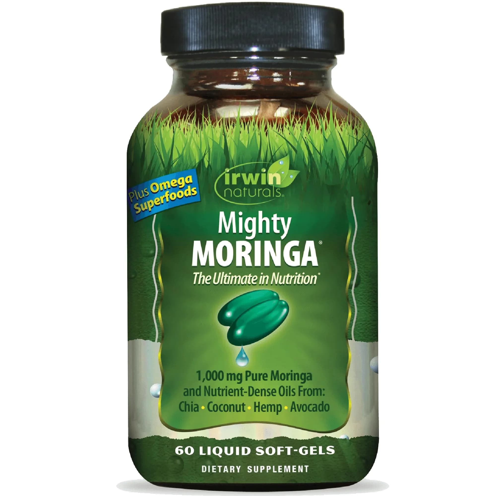 Irwin Naturals Mighty Moringa Superfood Nutrition Supplement 60 Count | Whole-Food Nutrition Support - main product image