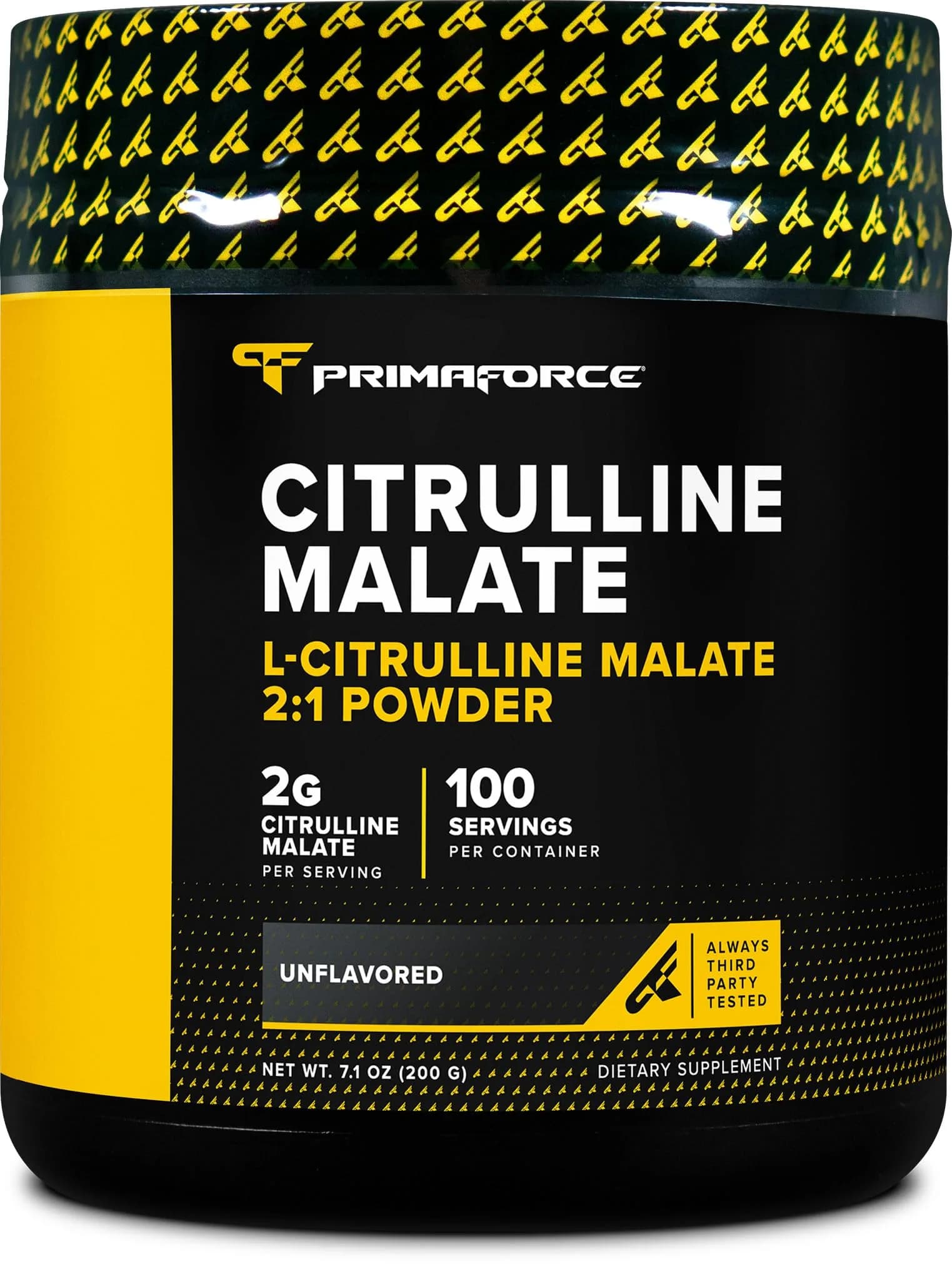 PrimaForce L-Citrulline Malate Powder 200g (7oz) | Vegan, Non-GMO Pre-Workout for Energy & Recovery - main product image