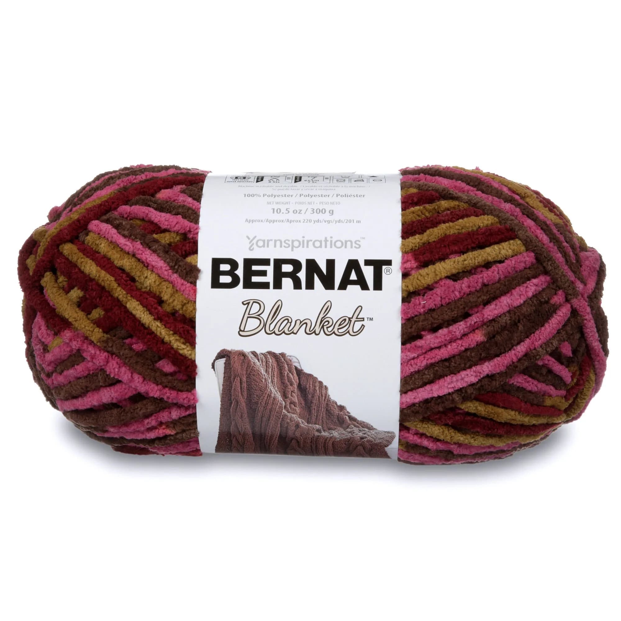 Bernat Blanket Yarn, Lilac Bush | Luxurious, Soft & Cozy Chenille-Style Yarn for Blankets & Decor