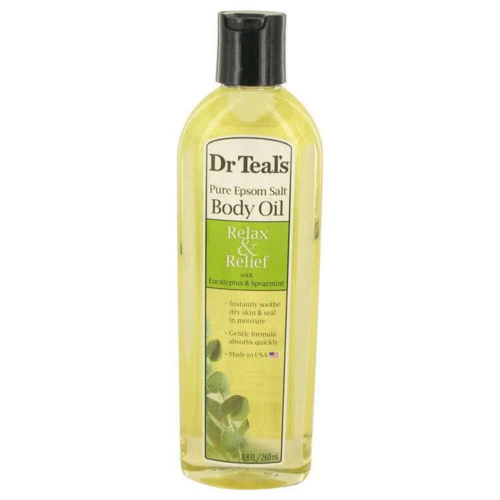 Dr Teal's Eucalyptus Oil Bath Additive 260ml (8.8 Fl Oz) | Soothes Dry Skin with Spearmint & Sesame Oil - main product image