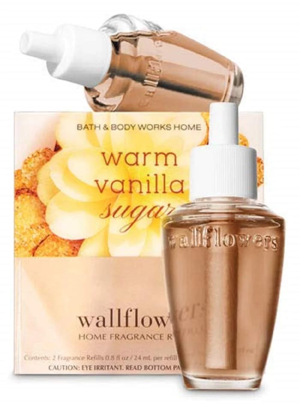 Bath & Body Works Warm Vanilla Sugar Wallflowers Fragrance Bulbs 2 Pack | Long-Lasting Home Fragrance - main product image