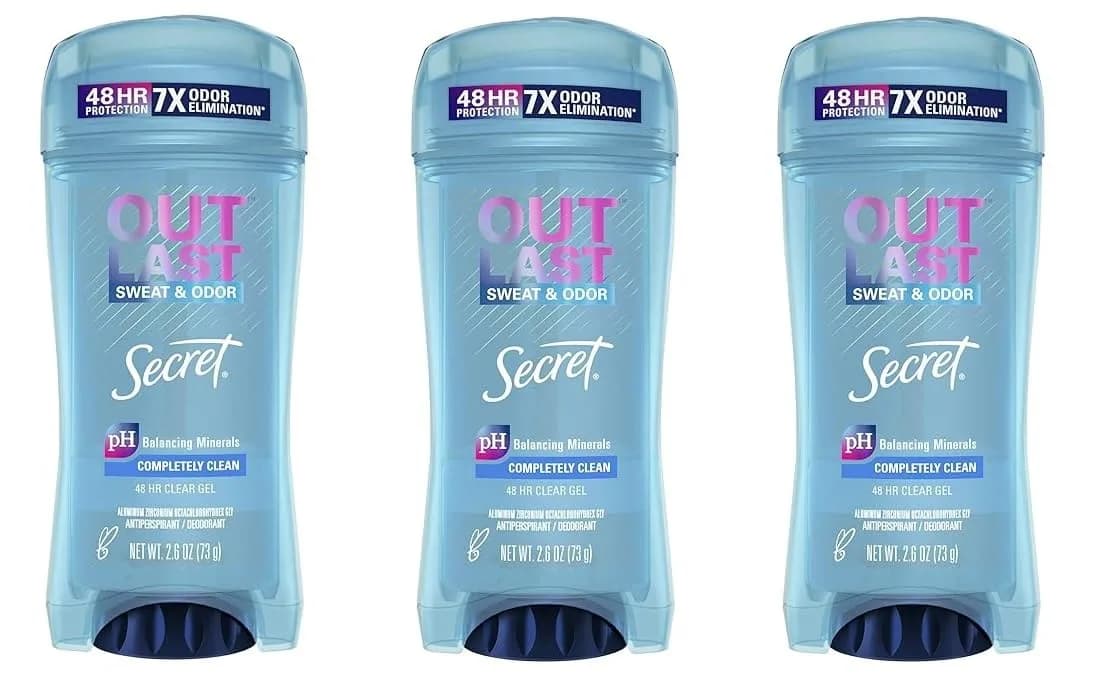 Secret Outlast Clear Gel Antiperspirant Deodorant Completely Clean 76ml (2.6 oz) | 48-Hour Odor Protection - main product image