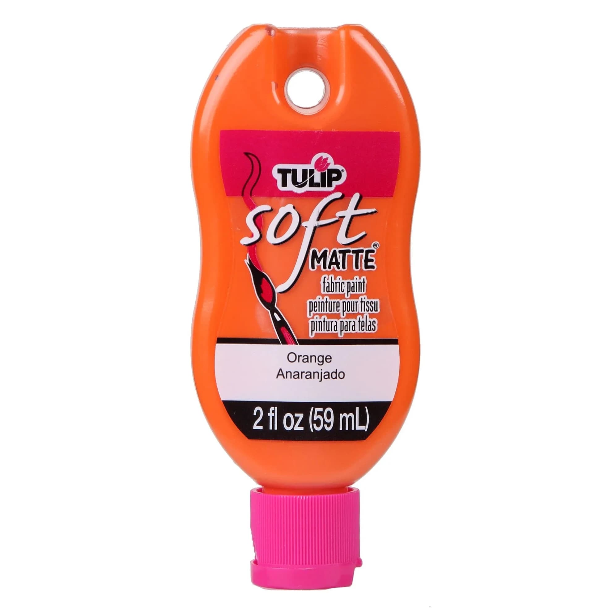 Tulip Soft Fabric Paint Orange 59ml (2 fl oz) | Permanent & Washable for Light & Dark Fabrics - main product image