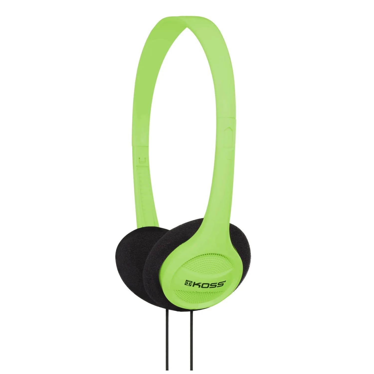 Koss KPH7G Portable On-Ear Headphone with Adjustable Headband - Green, 8.7 x 6.2 x 2.0, (Pack of 6)