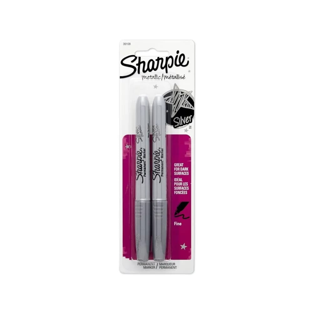 Sharpie Metallic Fine Point Permanent Marker Silver Bulk Pack (36 Markers) | Fade-Resistant USA Import - main product image