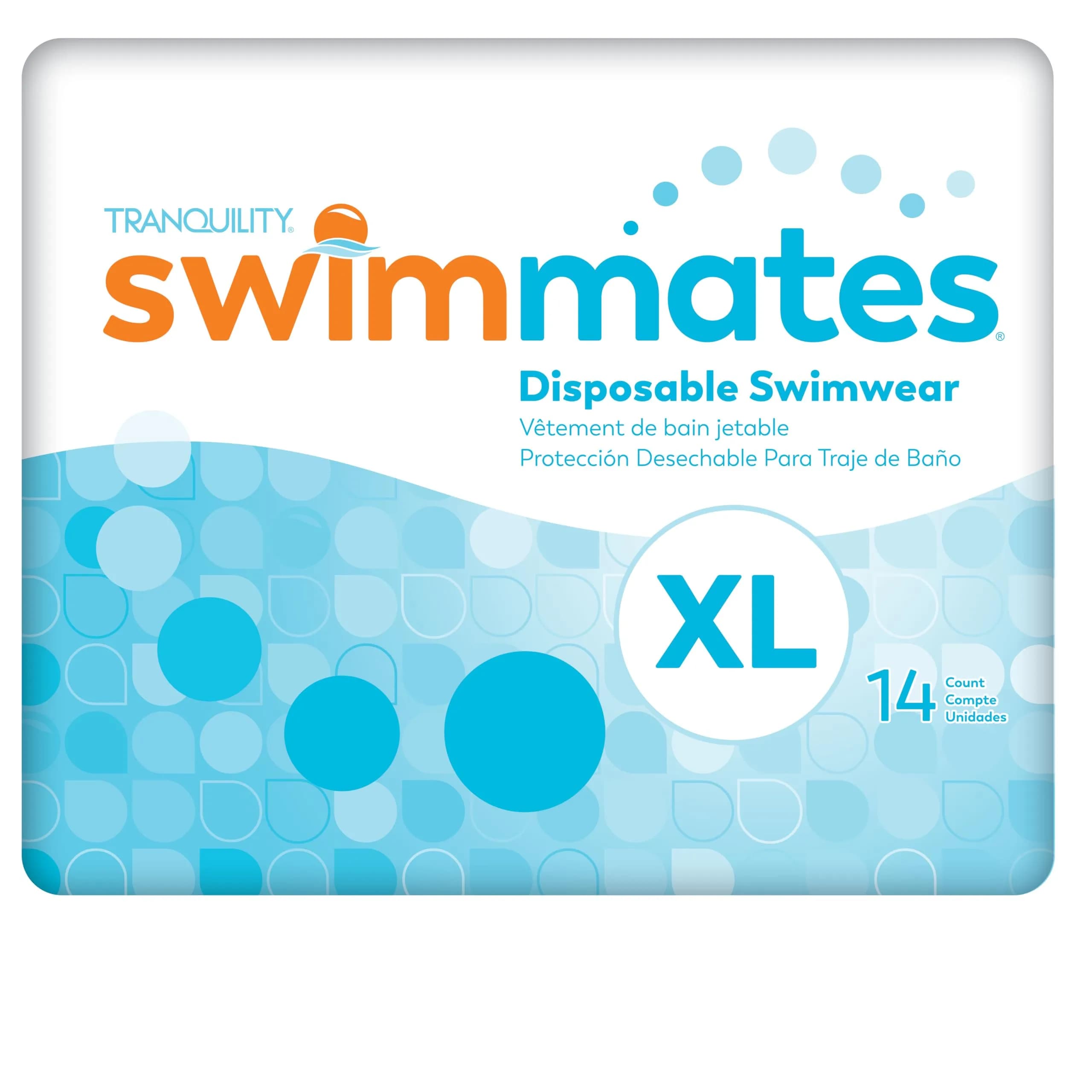 Swimmates Adult Swim Diapers X-Large (14 Count) | Bowel Incontinence Protection Under Swimwear - main product image