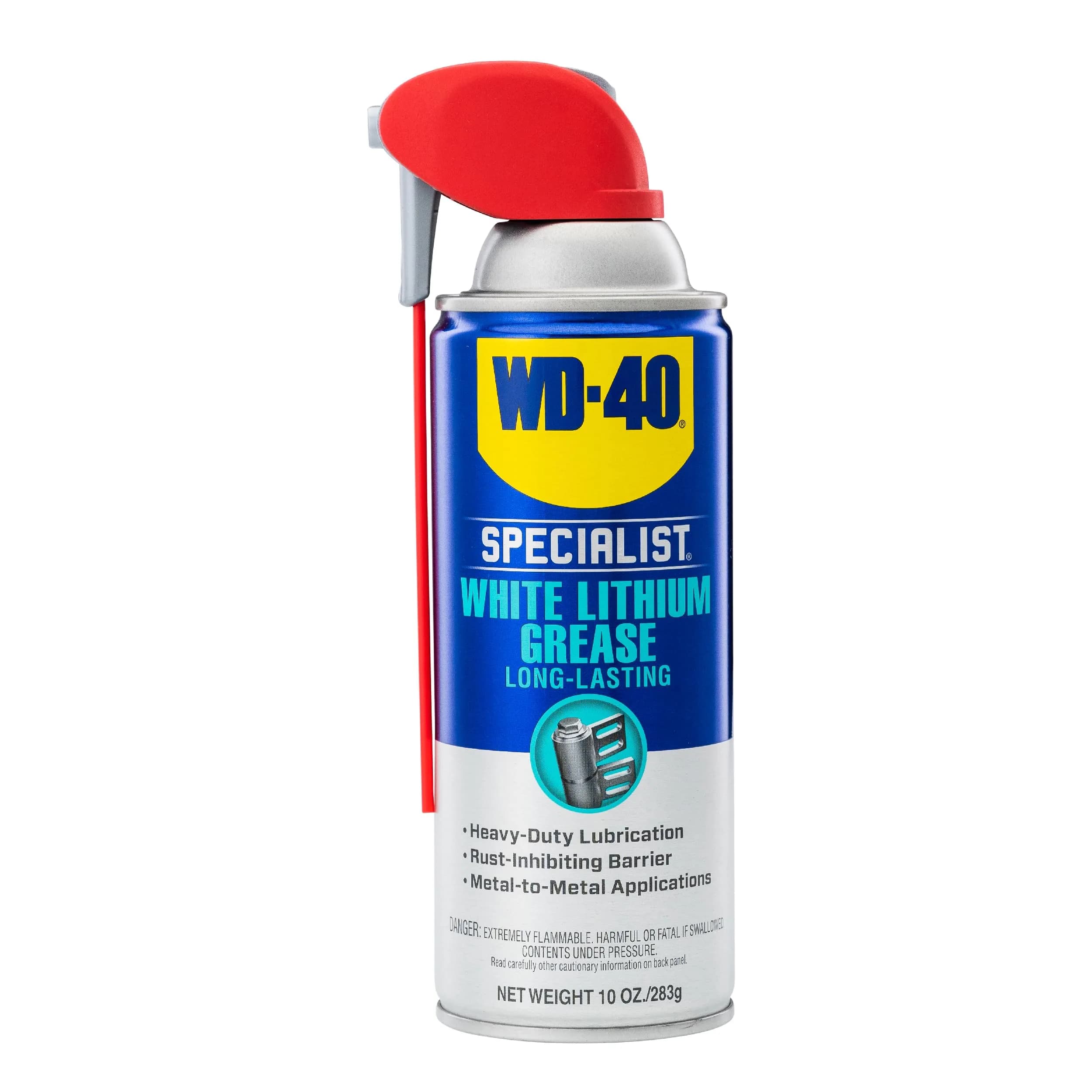 WD-40 Specialist White Lithium Grease Spray 295ml (10 oz) | Heavy-Duty Lubrication for Metal-to-Metal Applications - main product image