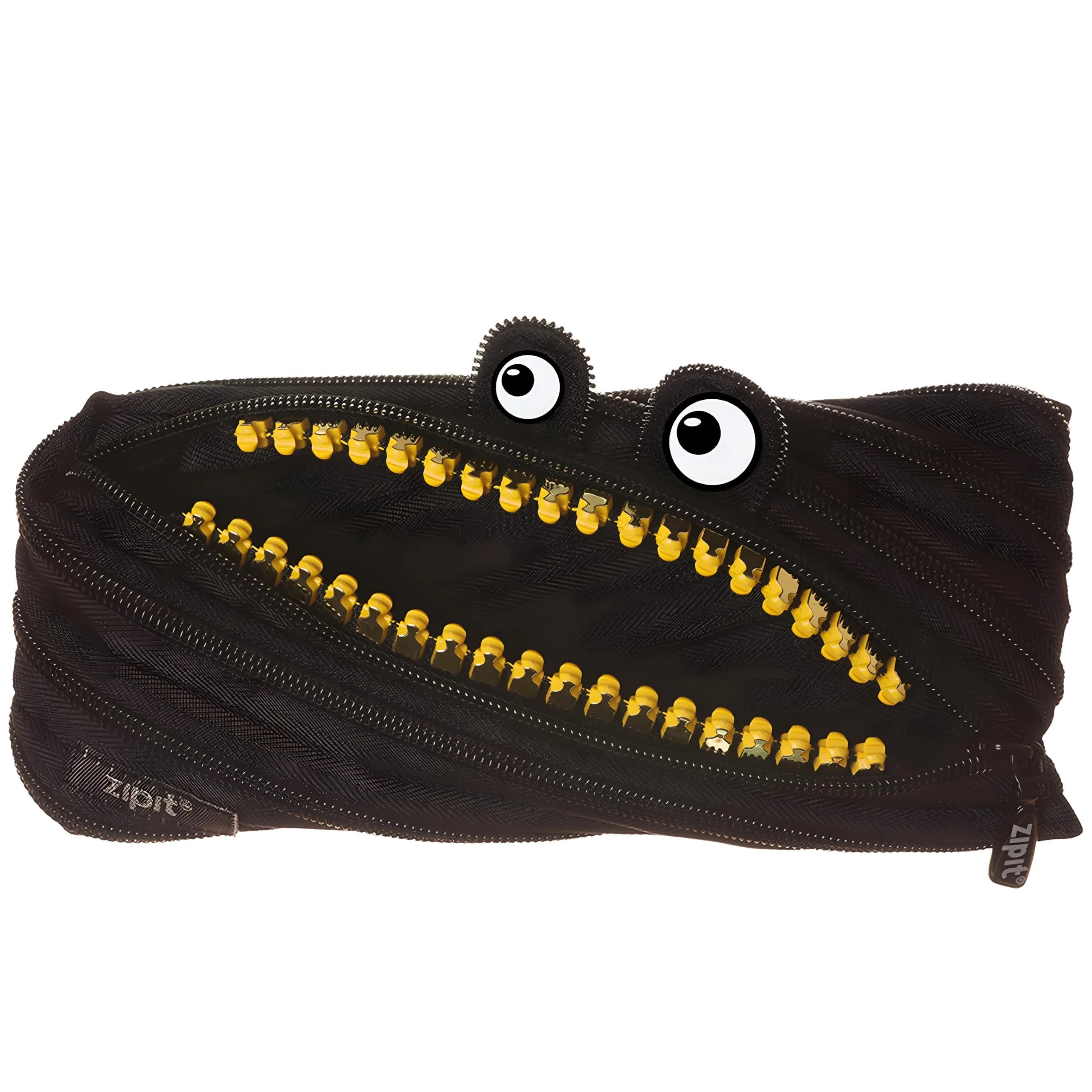 ZIPIT Monster Pencil Case for Kids | Bright Zipper Pouch for Boys, Black | Roomy & Machine Washable - main product image
