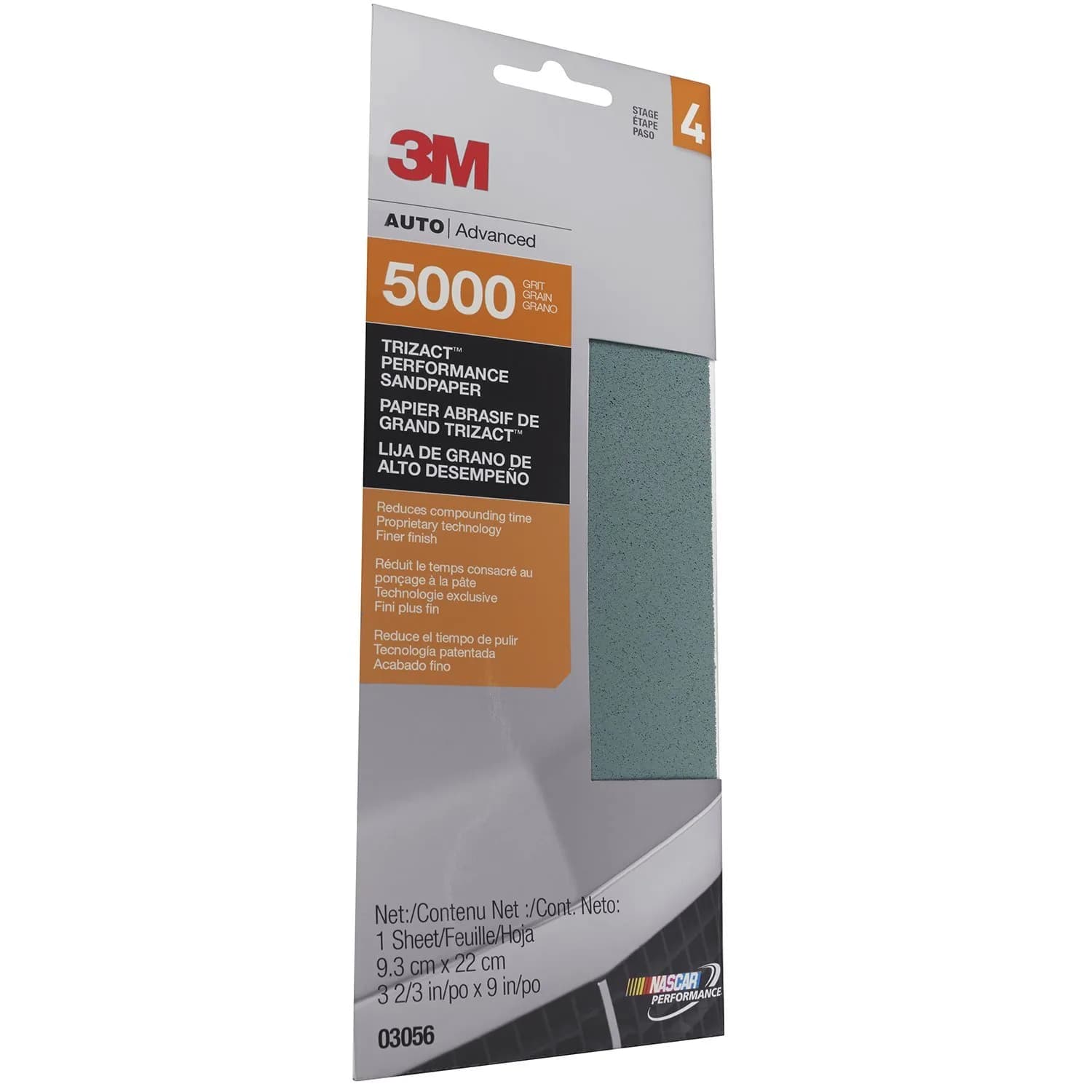 3M Trizact Performance Sandpaper 5000 Grit 9.5 cm x 22.9 cm (3.75" x 9") | Ultra Fine Grit for Polishing - main product image