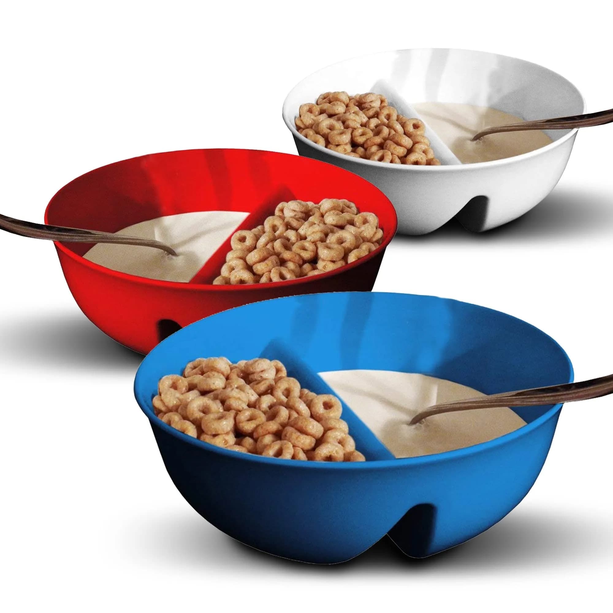 Just Solutions Crunch Anti-Soggy Cereal Bowl - Keeps Cereal Crunchy | BPA Free | Microwave Safe | Pack of 3