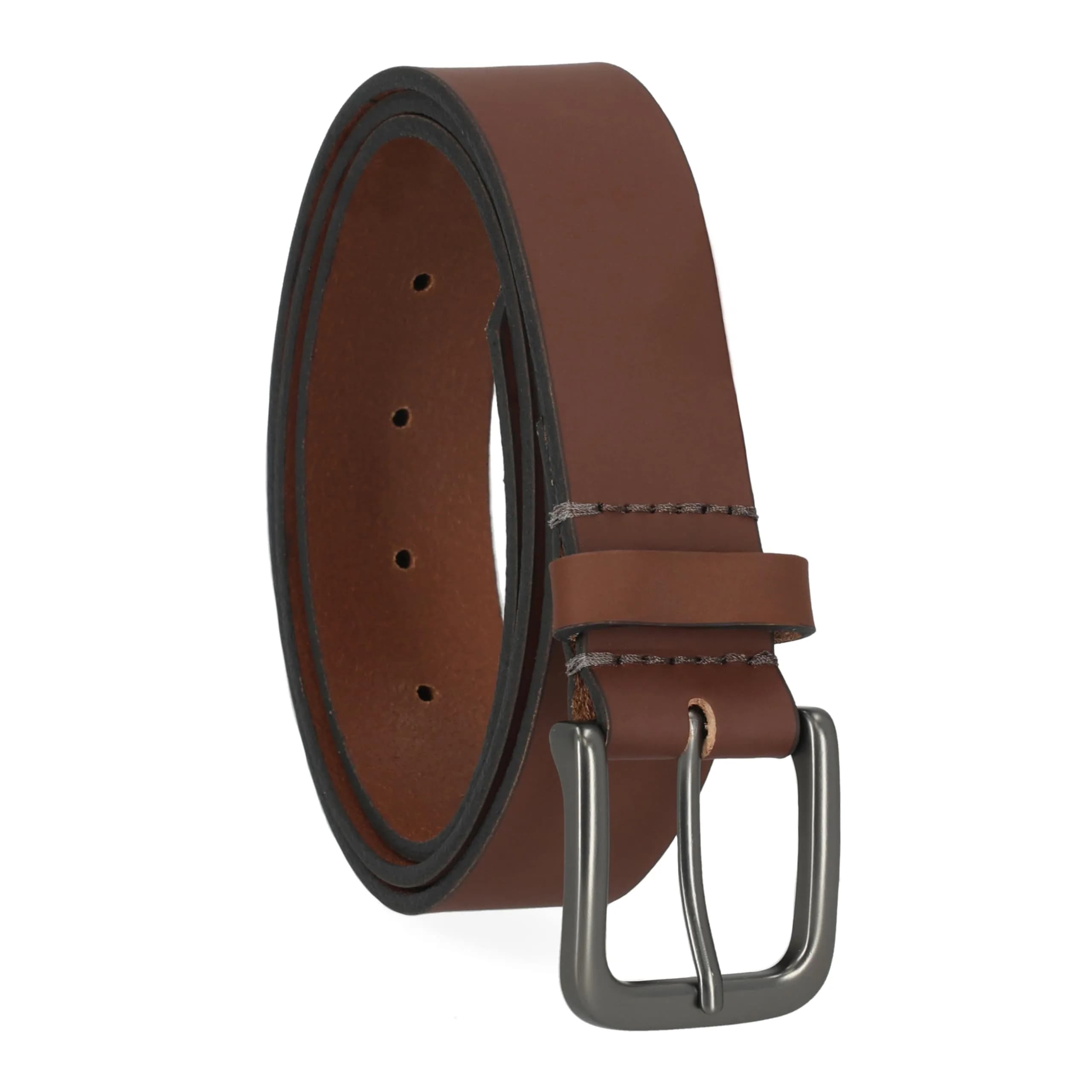Timberland Men's 35mm Classic Buckle Leather Belt | Genuine Full-Grain Leather, Brown, 32 (82cm) - main product image