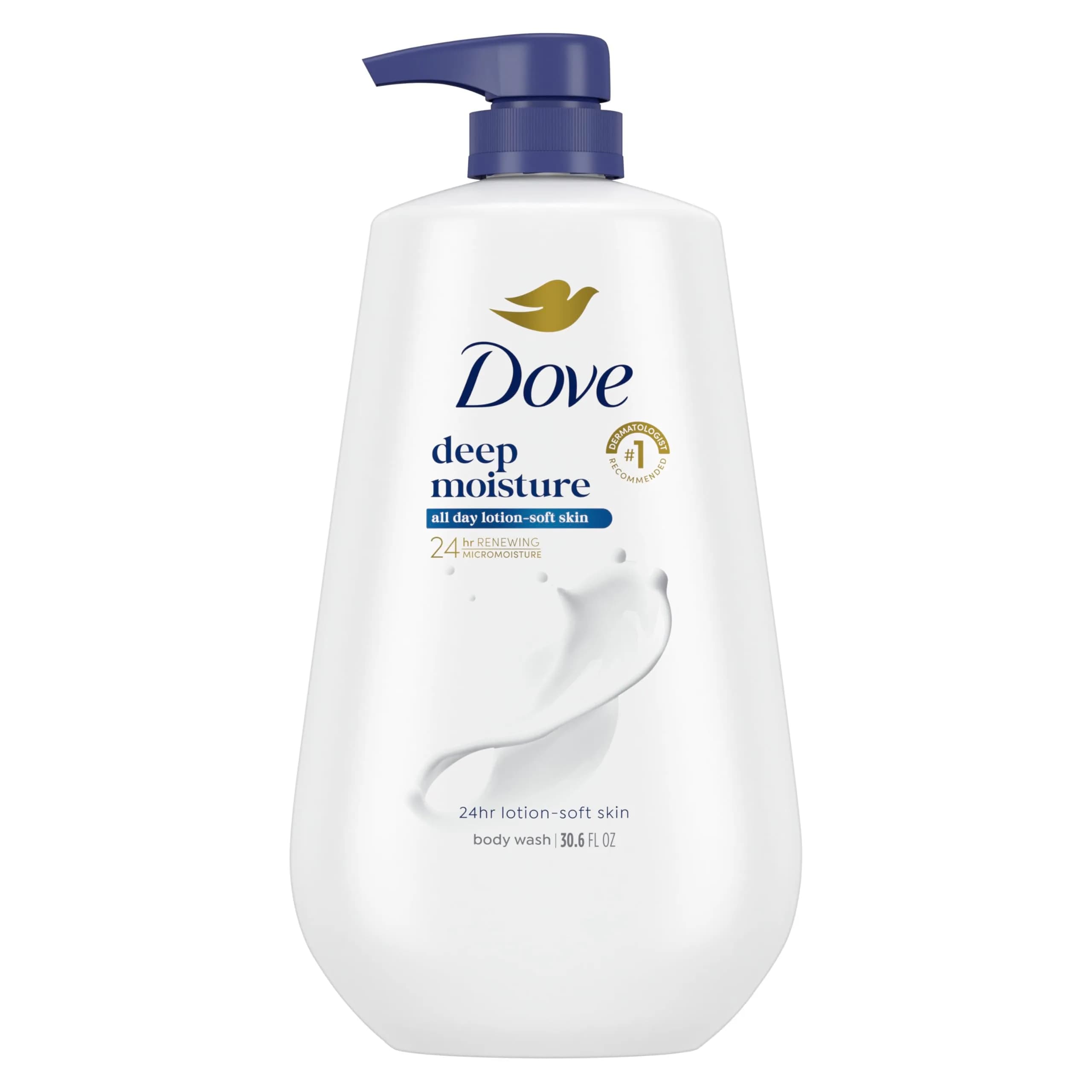Dove Deep Moisture Body Wash 900ml (30.6 Fl Oz) | 24-Hour Hydration for Dry Skin - main product image