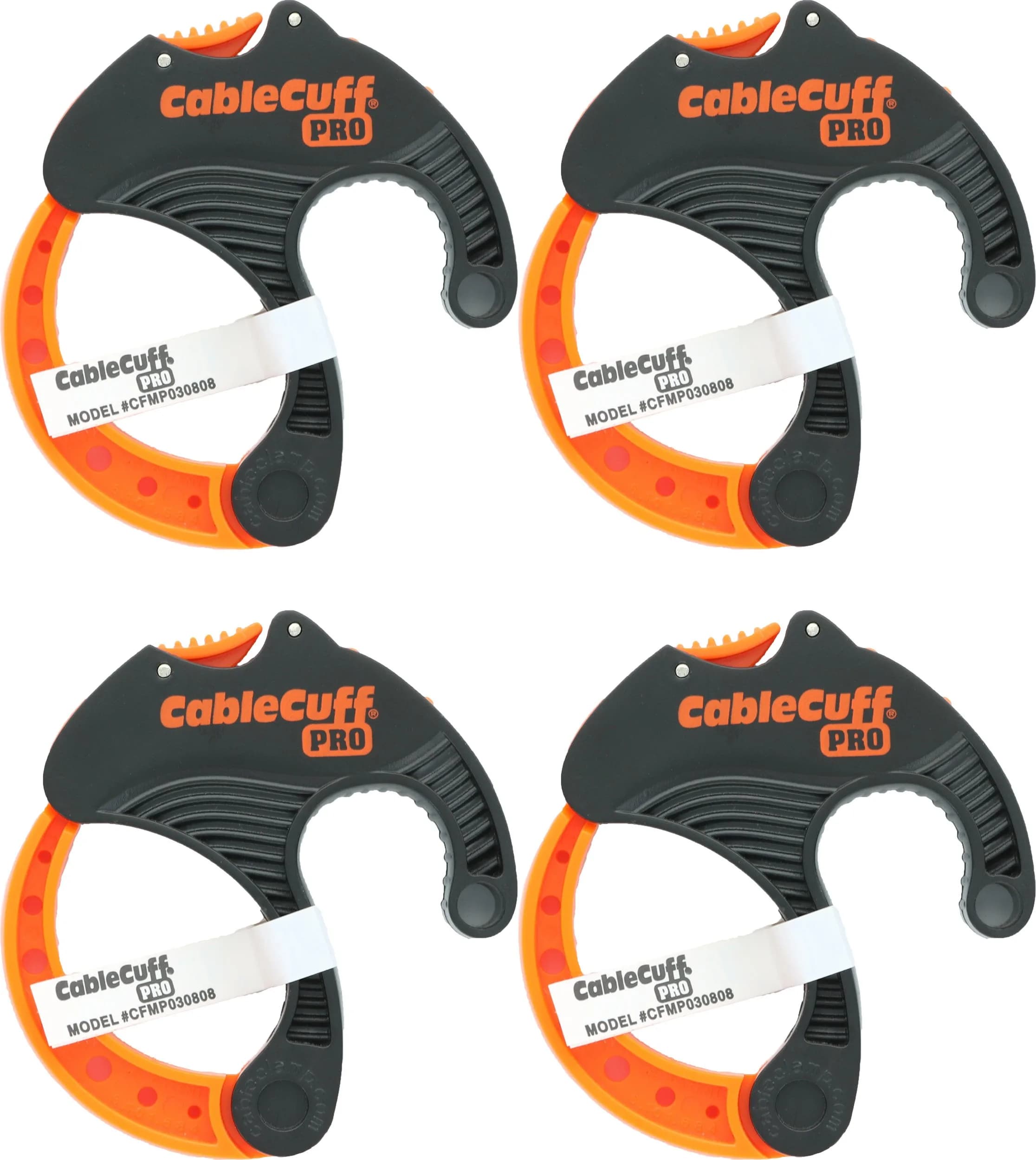 Cable Cuff PRO Medium 2 Inch Diameter (4-Pack) | Reusable Cable Tie Replacements for Electronics - main product image