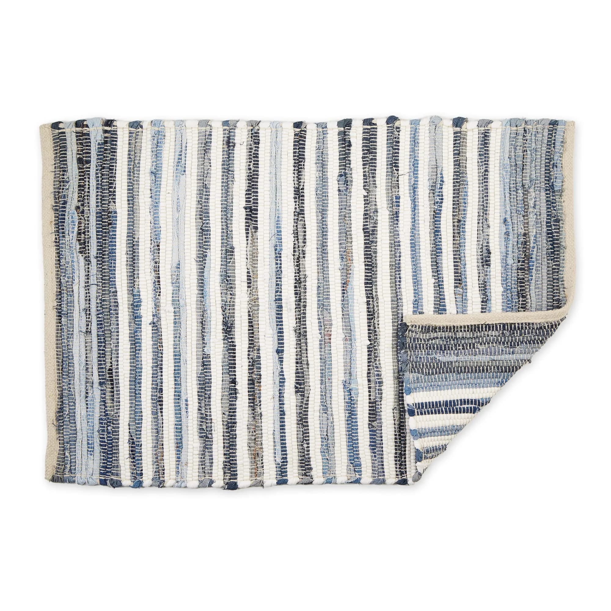 DII Chindi Home Collection Handwoven Multicolor Area Rag Rug, 0.61m x 0.91m | Trendy Cotton Rug for Home (70-120 chars) - main product image
