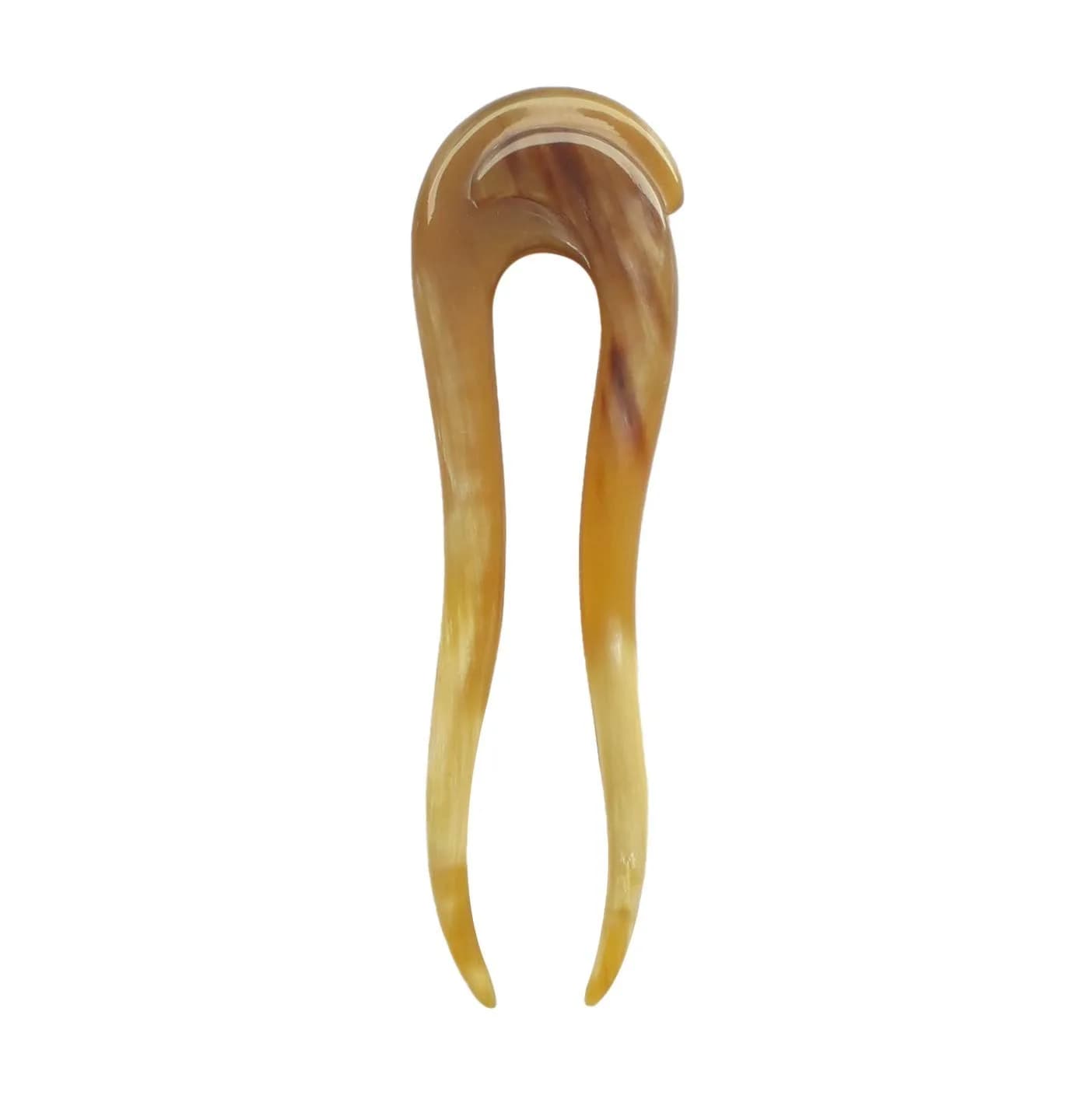 Marycrafts Buffalo Horn Hair Fork Hair Stick Hairpin Hair Accessories | Hand Carved Organic Horn, Gentle & Durable (14cm)