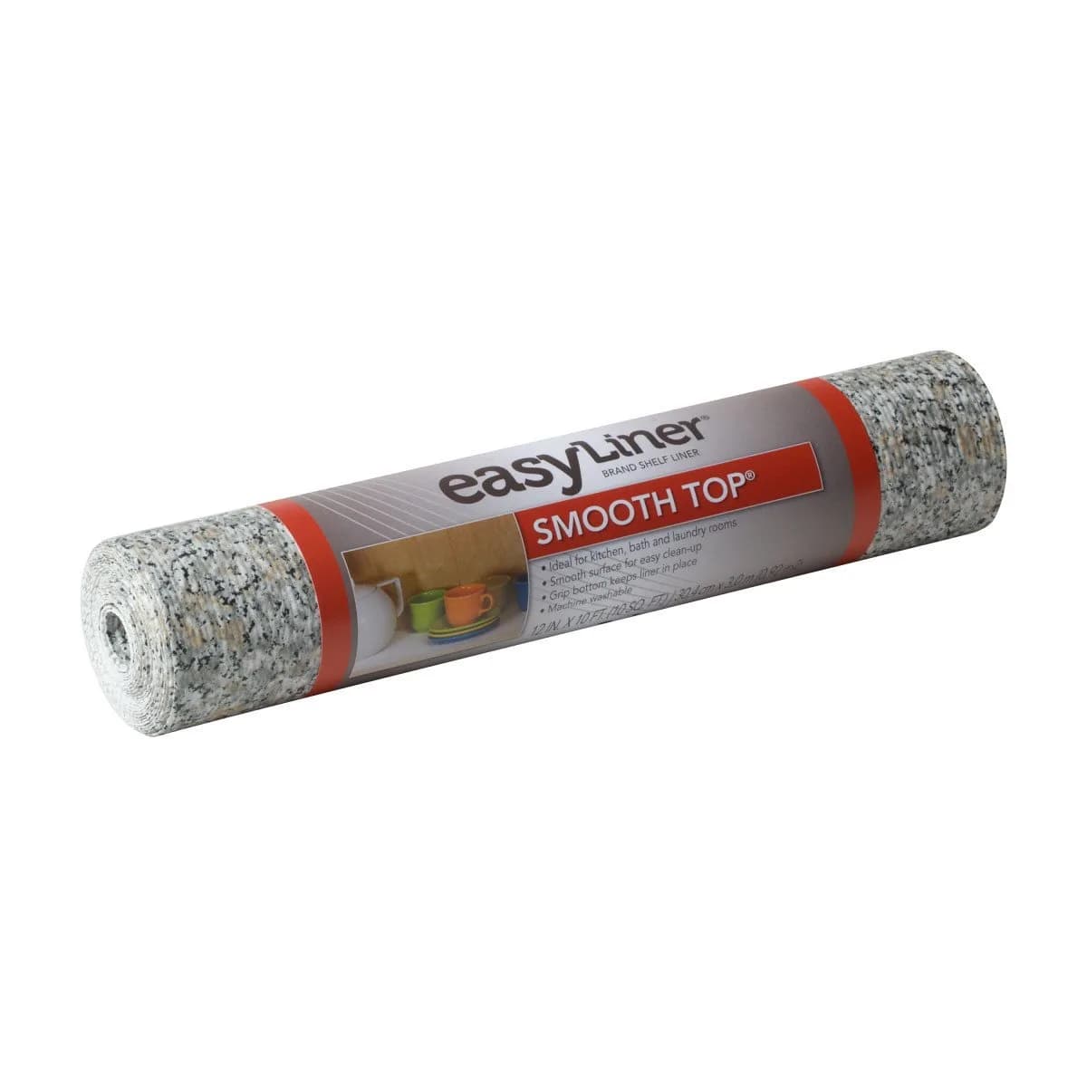 Duck Smooth Top EasyLiner, 12-inch x 10 Feet, Grey Damask | Non-Adhesive, Easy to Clean & Style (70-120 chars)