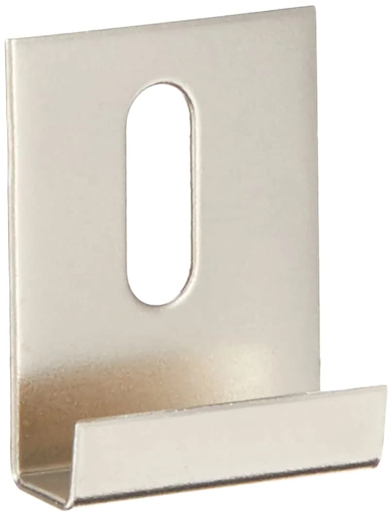 Hillman Wide Channel Metal Mirror Clips 1/4" x 1" x 1-1/2" | Durable Wall Mounting Hardware - main product image